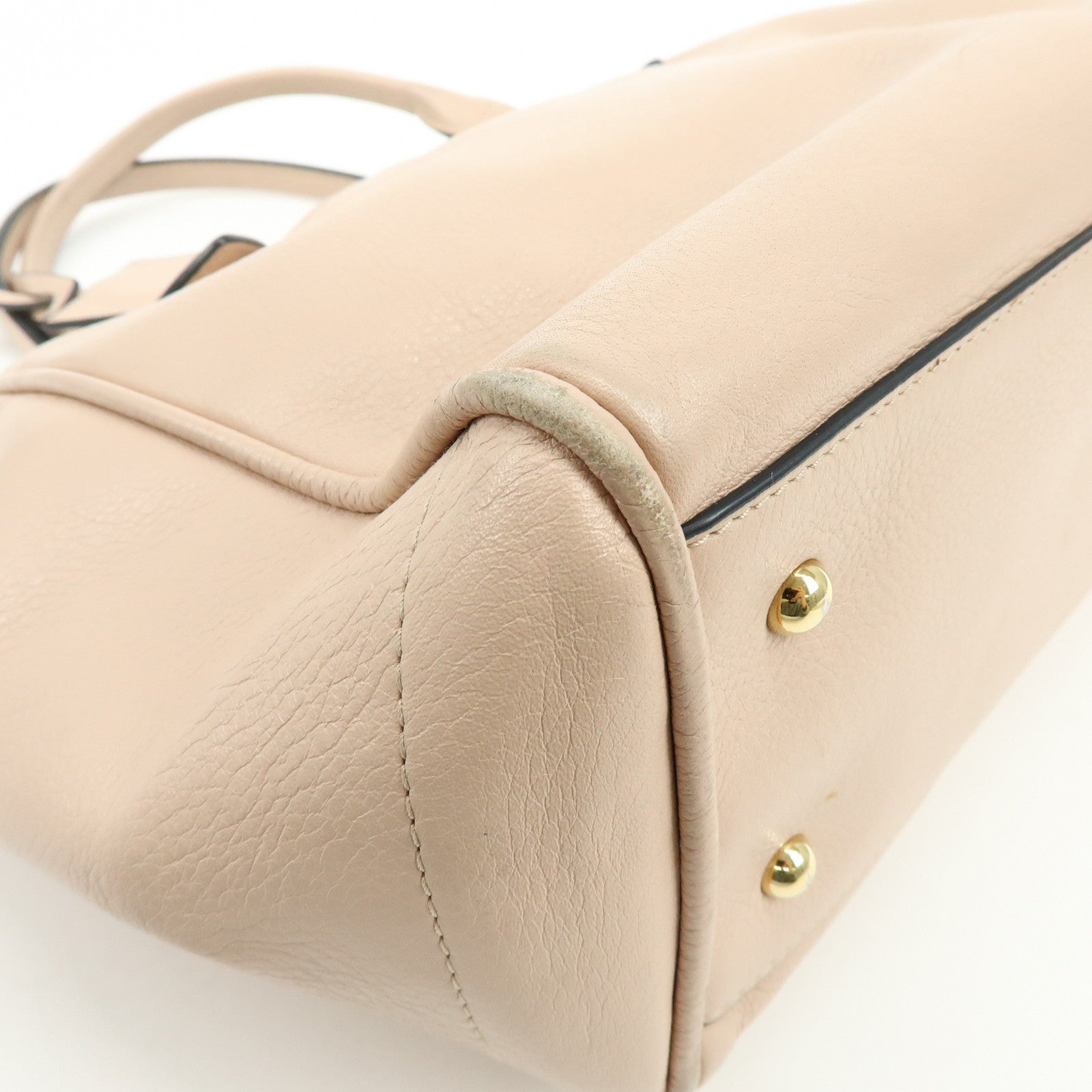 LOEWE Heritage Calf Leather Tote Bag Hand Bag Light Pink