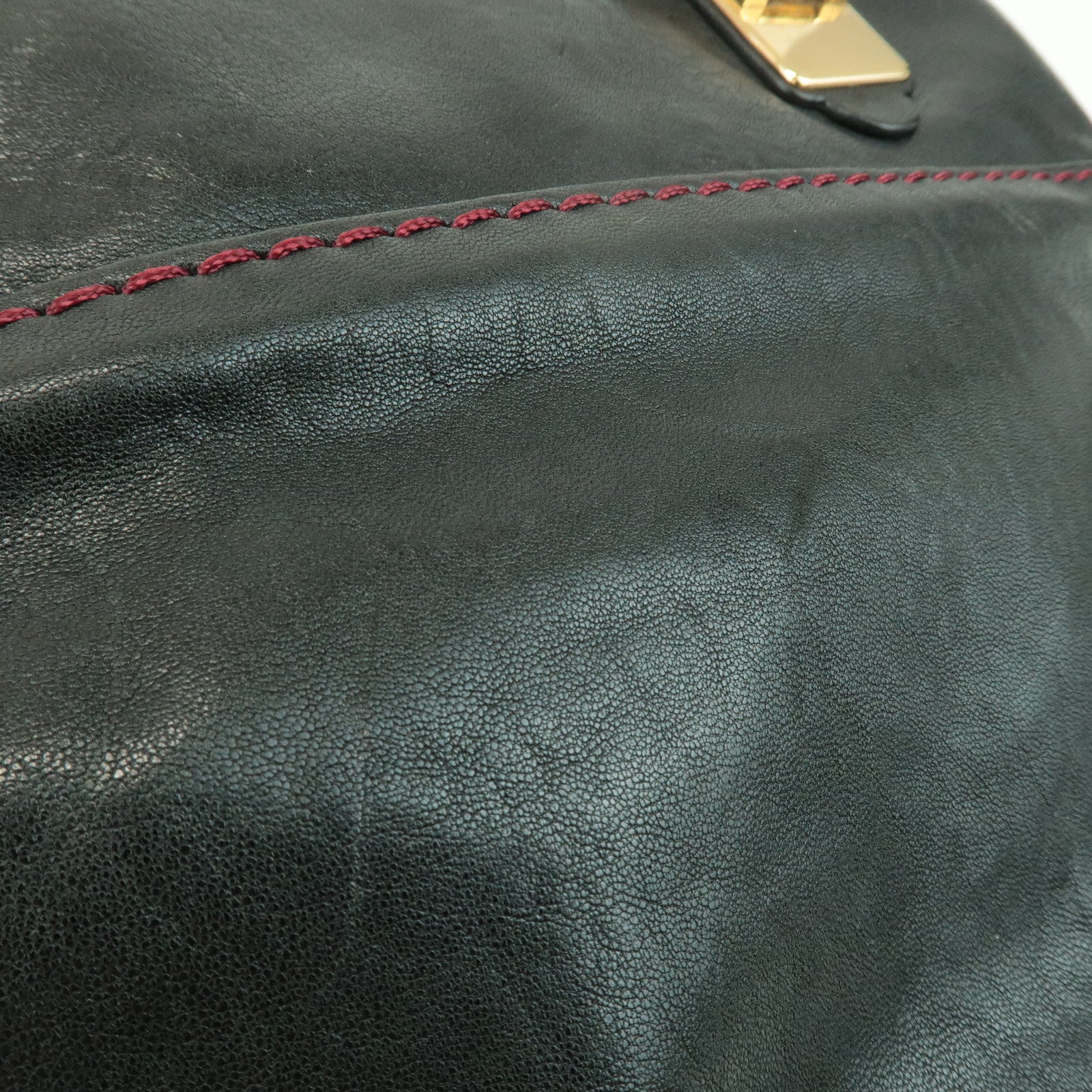 Chloe Angie Leather 2Way Tote Bag Hand Bag Shoulder Bag Black Used