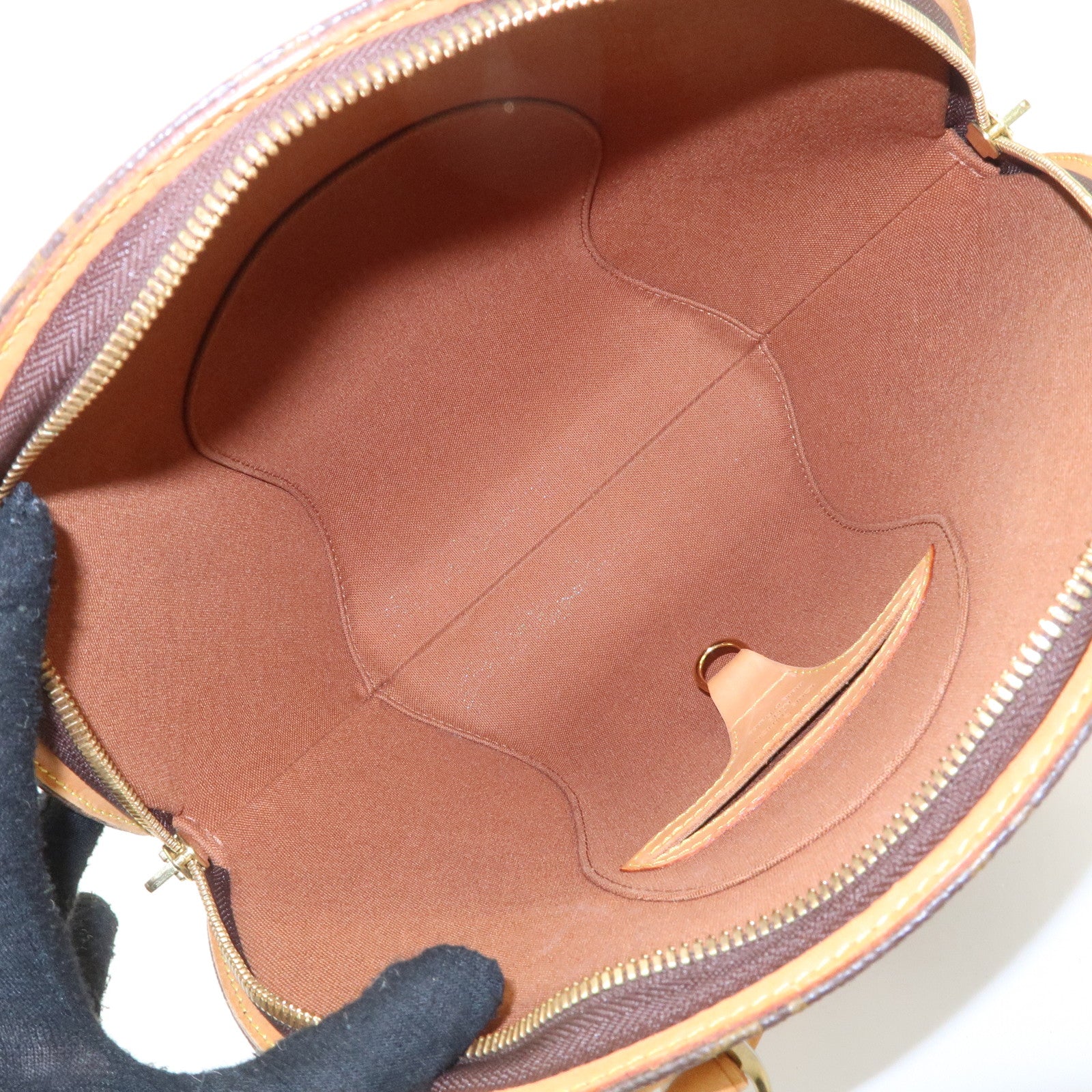Louis Vuitton Monogram Ellipse PM Hand Bag Brown M51127 Used