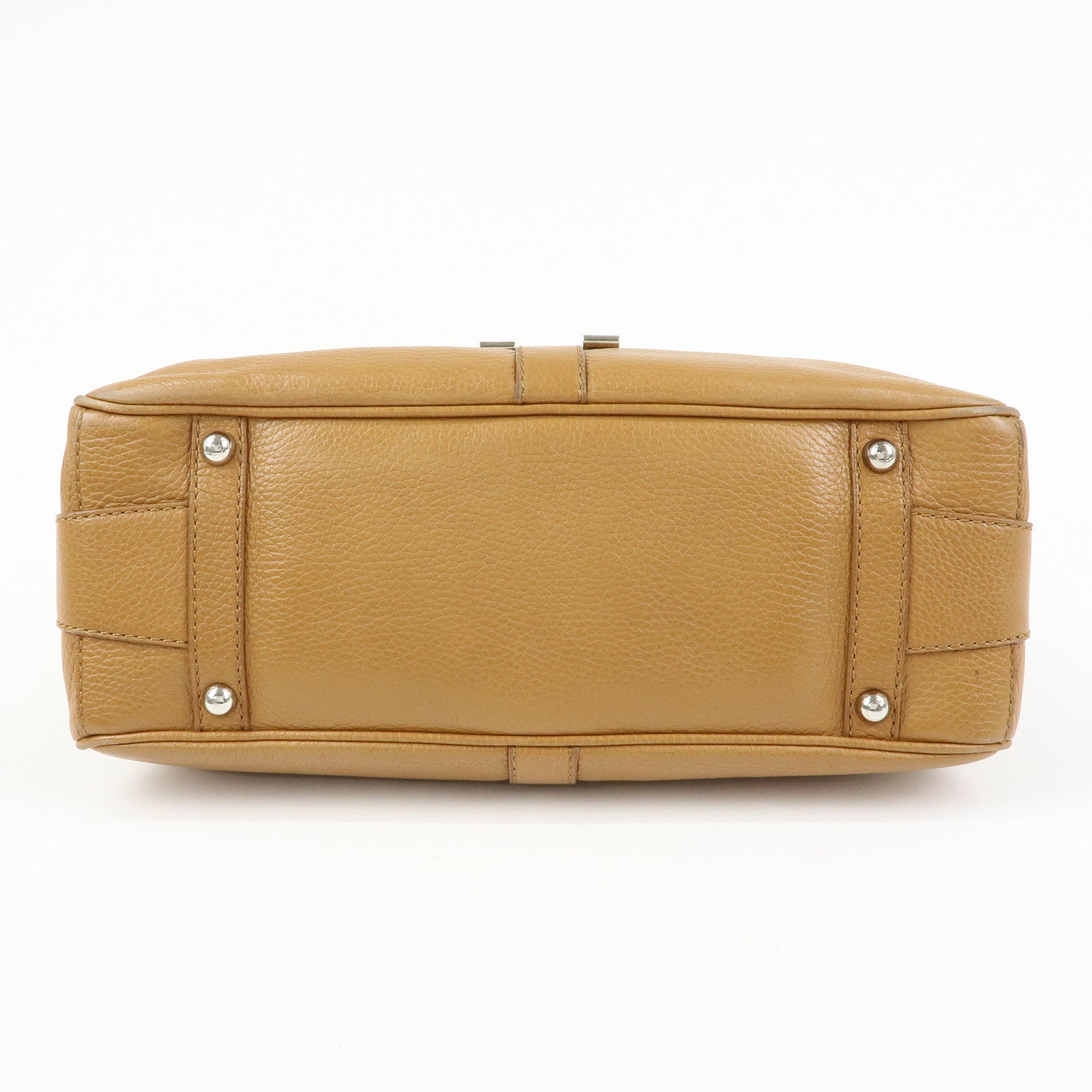 TOD'S Miky Leather Shoulder Bag Crossbody Bag Camel Light Brown