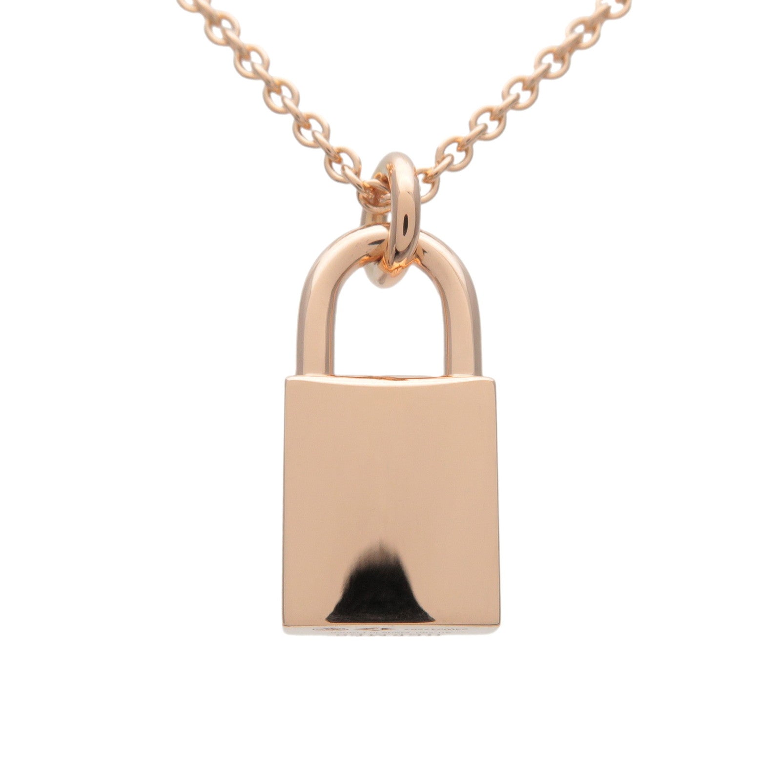 HERMES Kelly Cadena Diamond Necklace K18PG 750PG Rose Gold