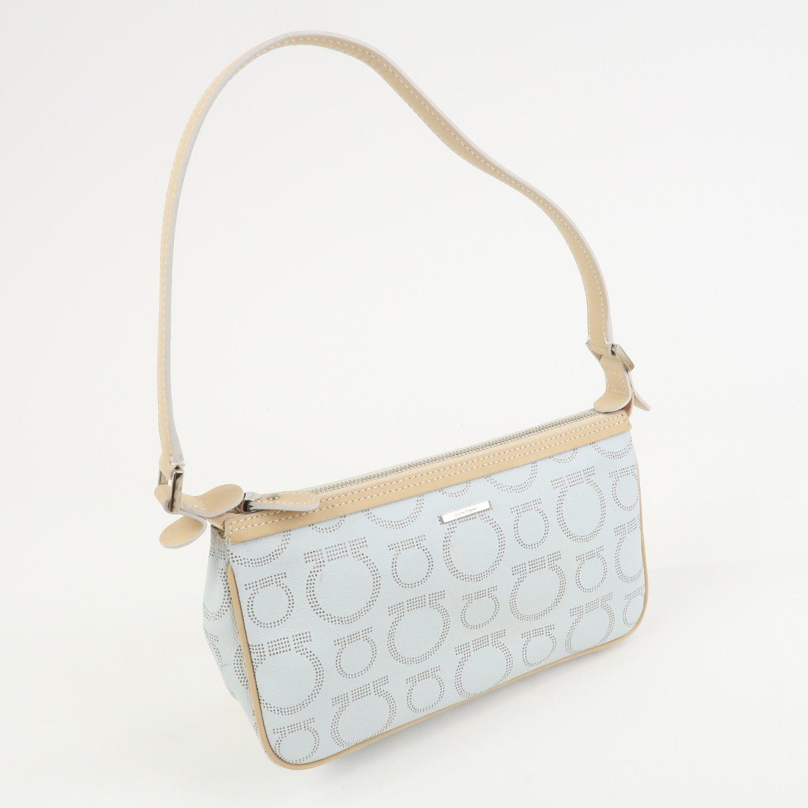 Ferragamo Gancini Leather Hand Bag Shoulder Bag AAU-21 7497