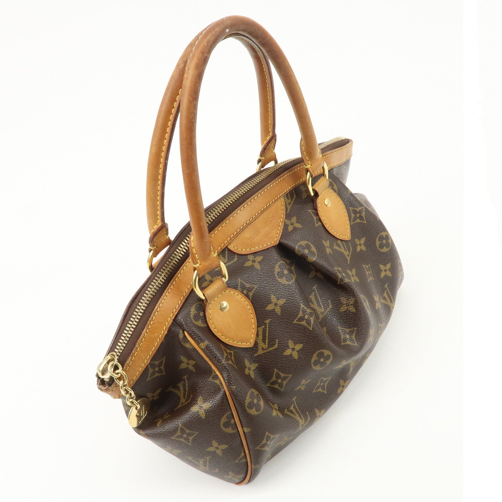 Louis Vuitton Monogram Tivoli PM Hand Bag Brown M40143 Used