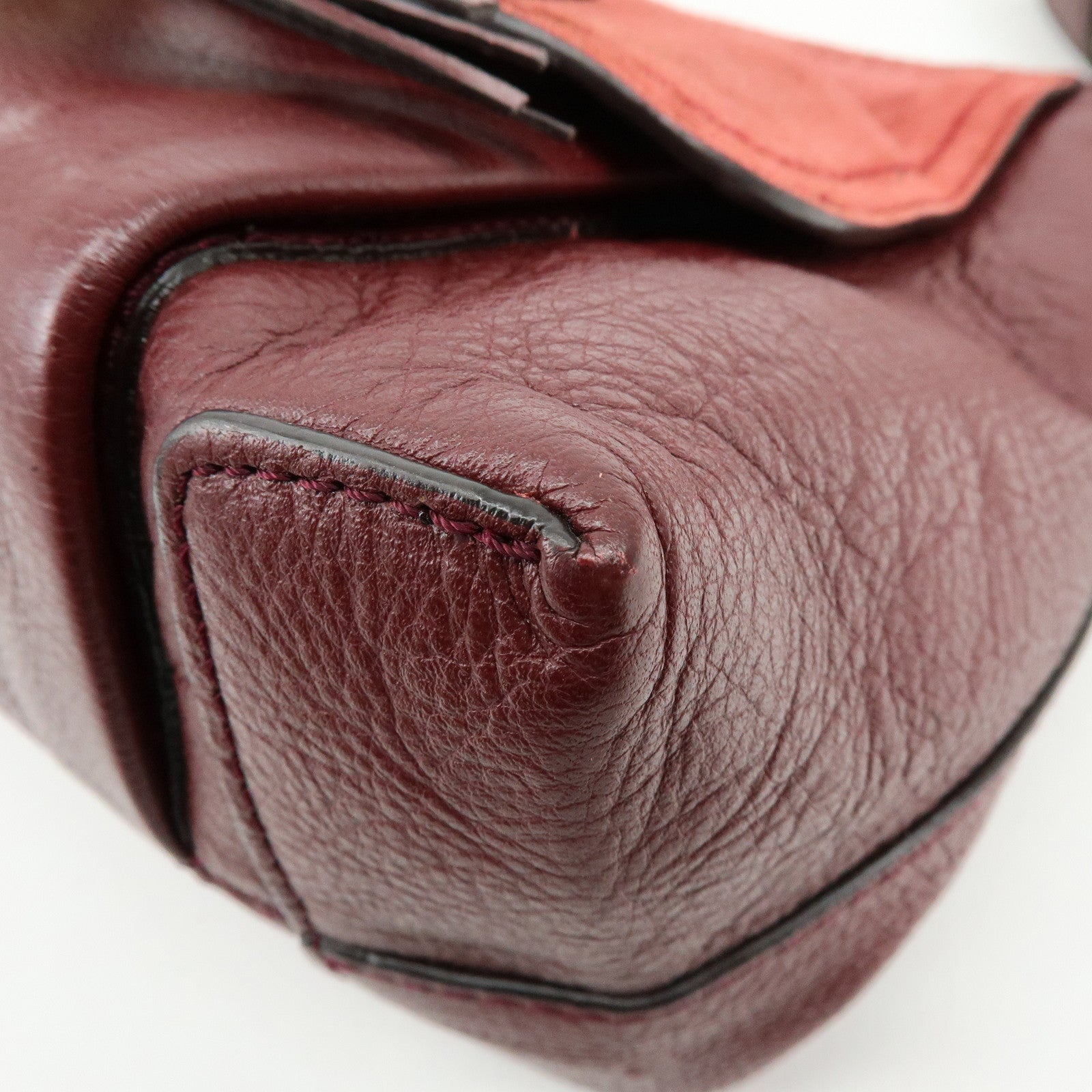 Chloe See By Chloe Joan Suede Leather 2Way Shoulder Bag Bordeaux