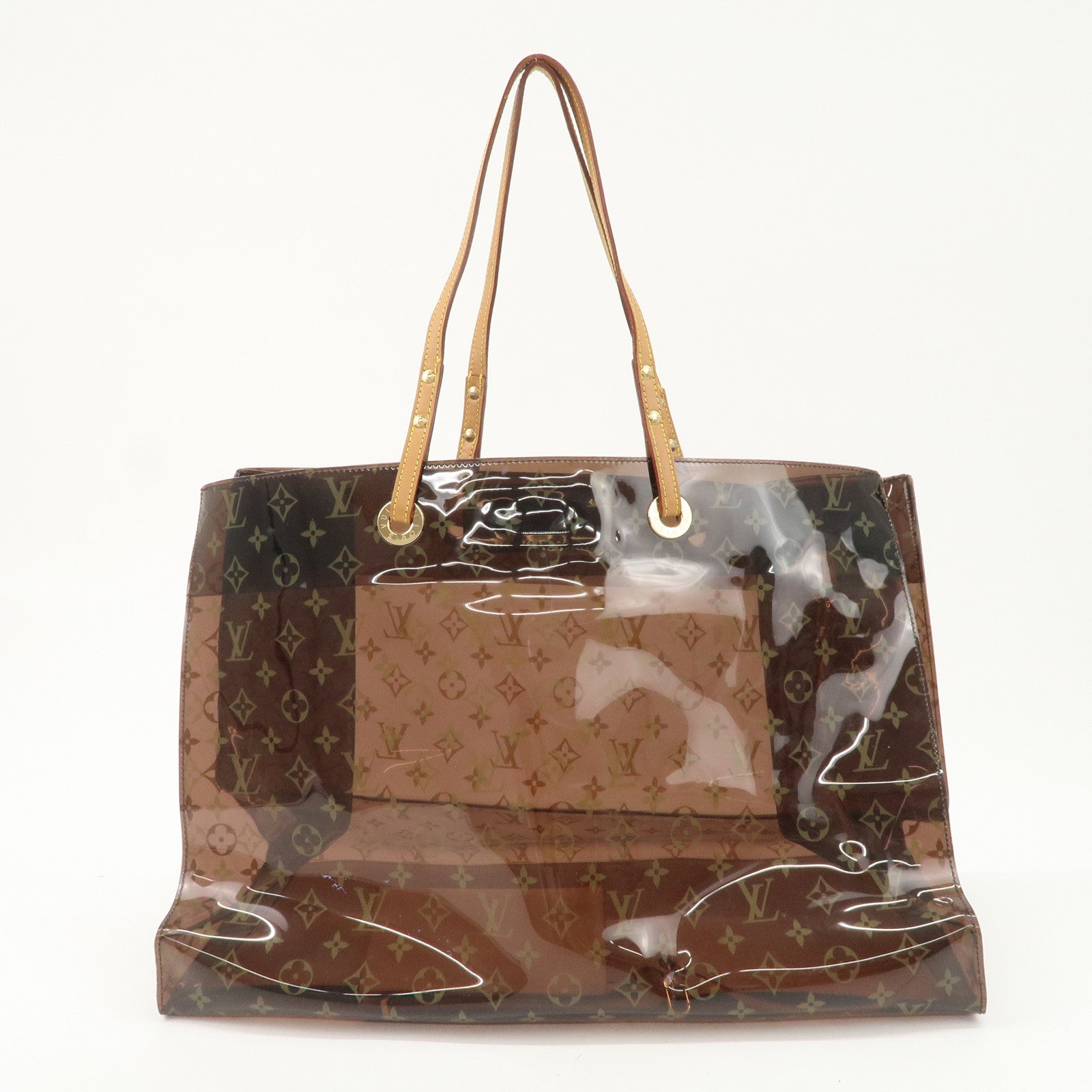 Louis Vuitton Monogram Cabas Cruise Vinyl Tote Bag Brown M50500 Used