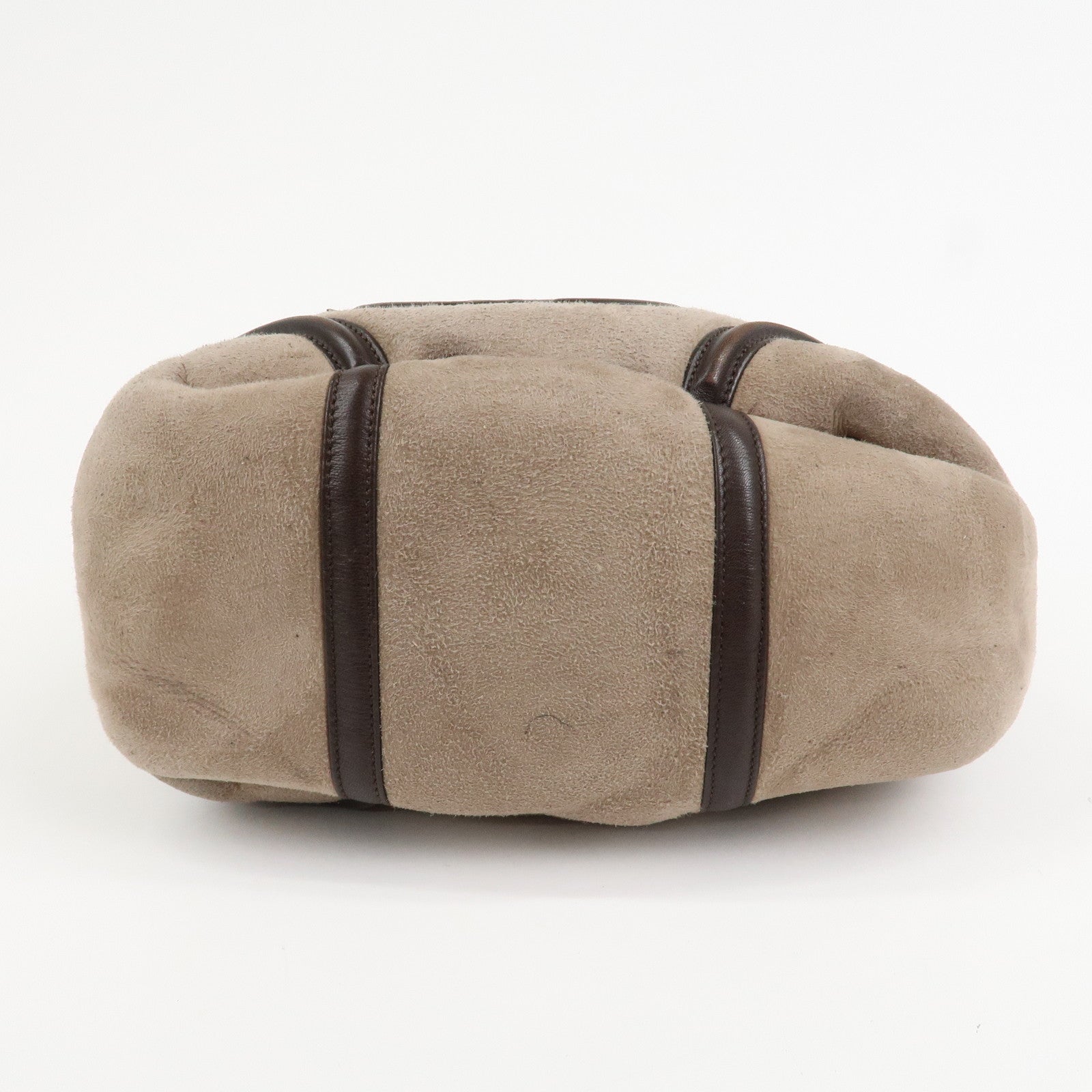 CHANEL COCO Mark Mouton Leather Hand Bag Tote Bag Brown