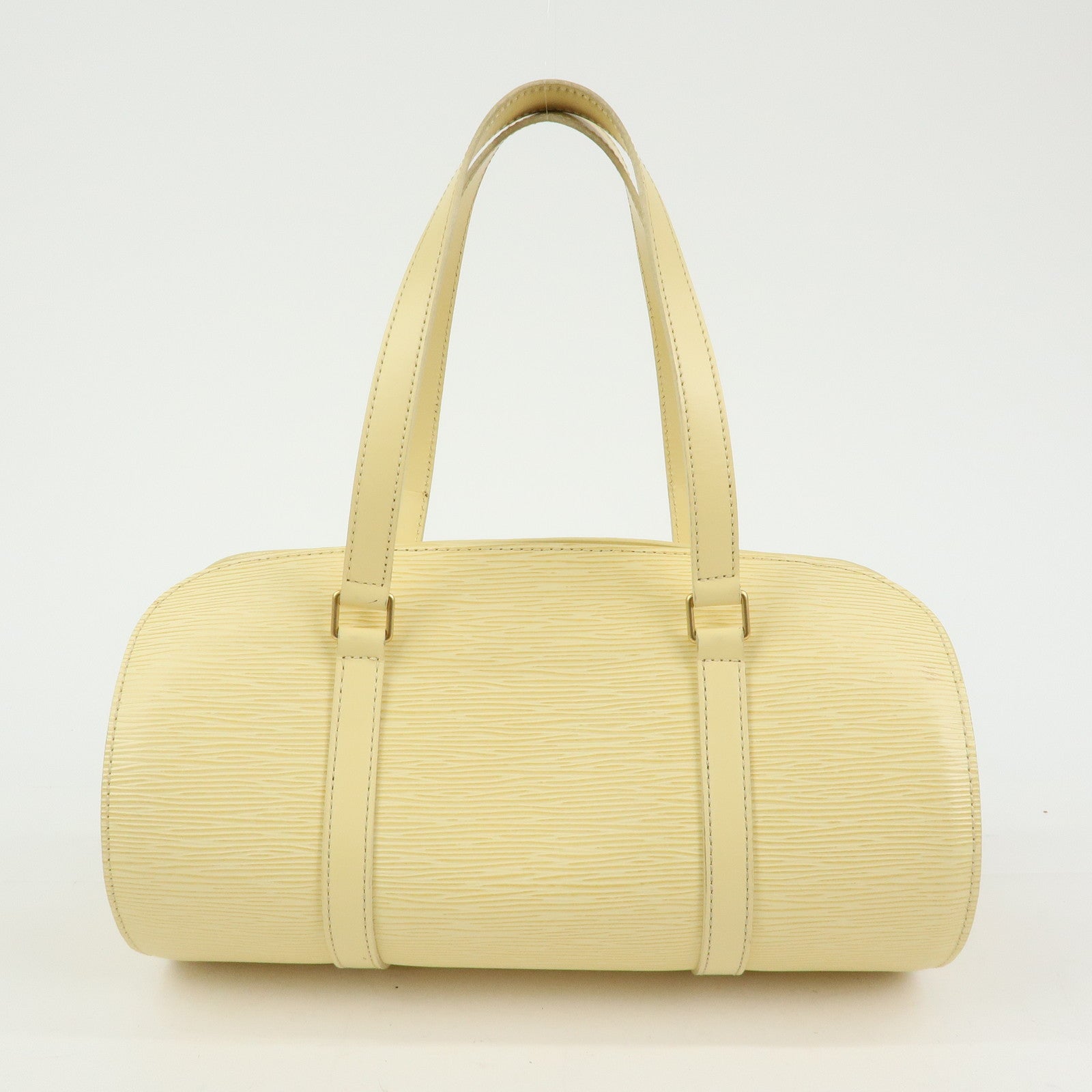 Louis Vuitton Epi Leather Soufflot & Pouch Hand Bag Vanilla M5222A