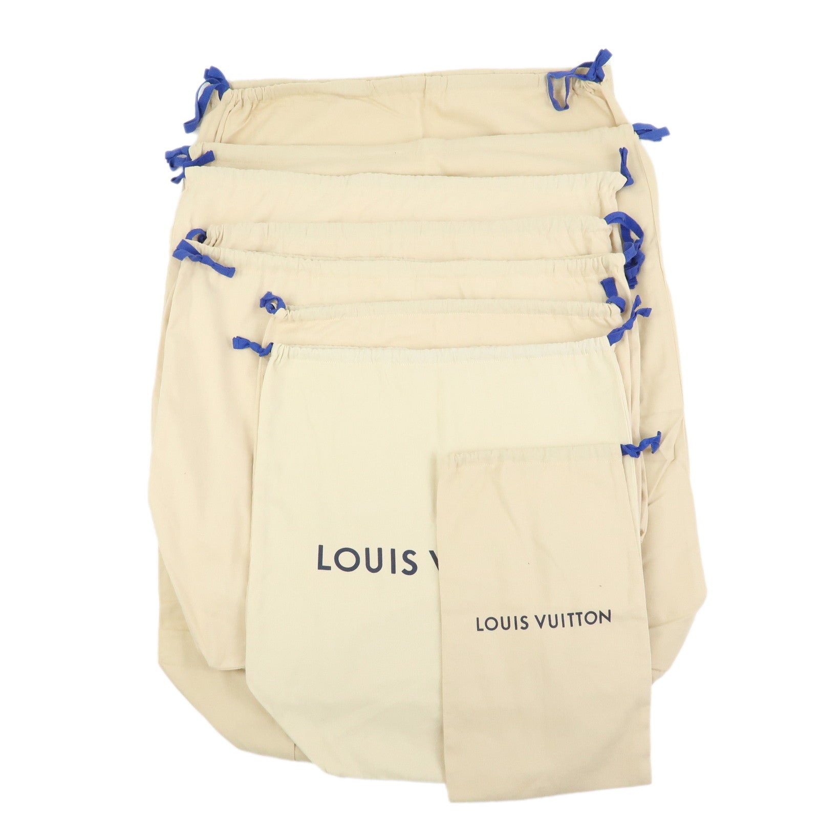 Louis Vuitton Set of 8 Dust Bag Storage Bag Drawstring Beige