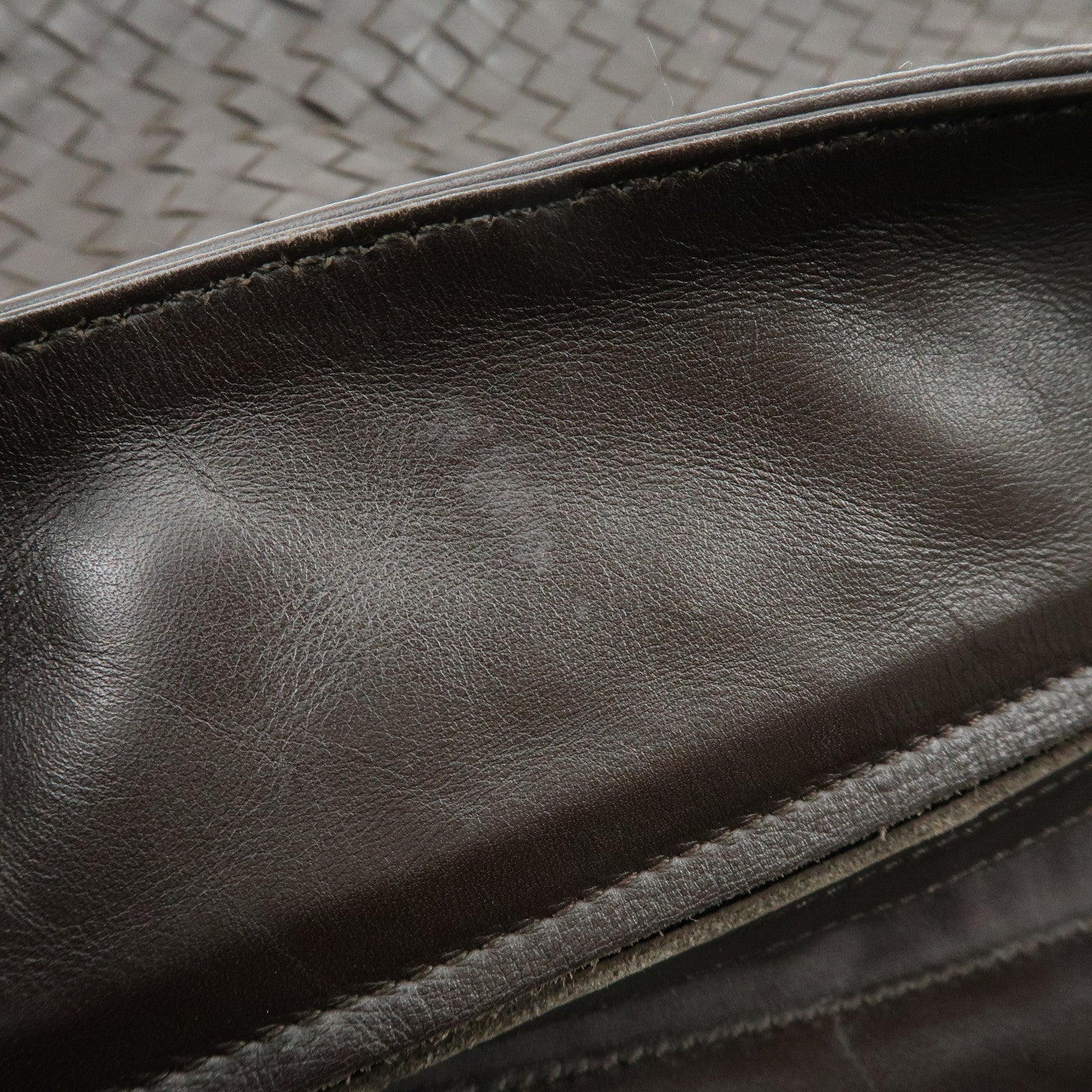 BOTTEGA VENETA Intrecciato Leather Shoulder Bag Brown 161623