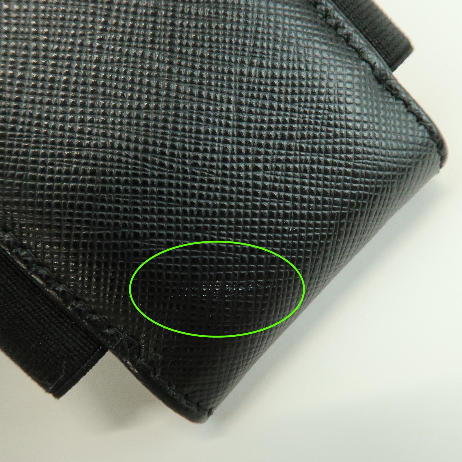 PRADA Triangle Logo Saffiano Leather Nylon Phone Case 1ZT019