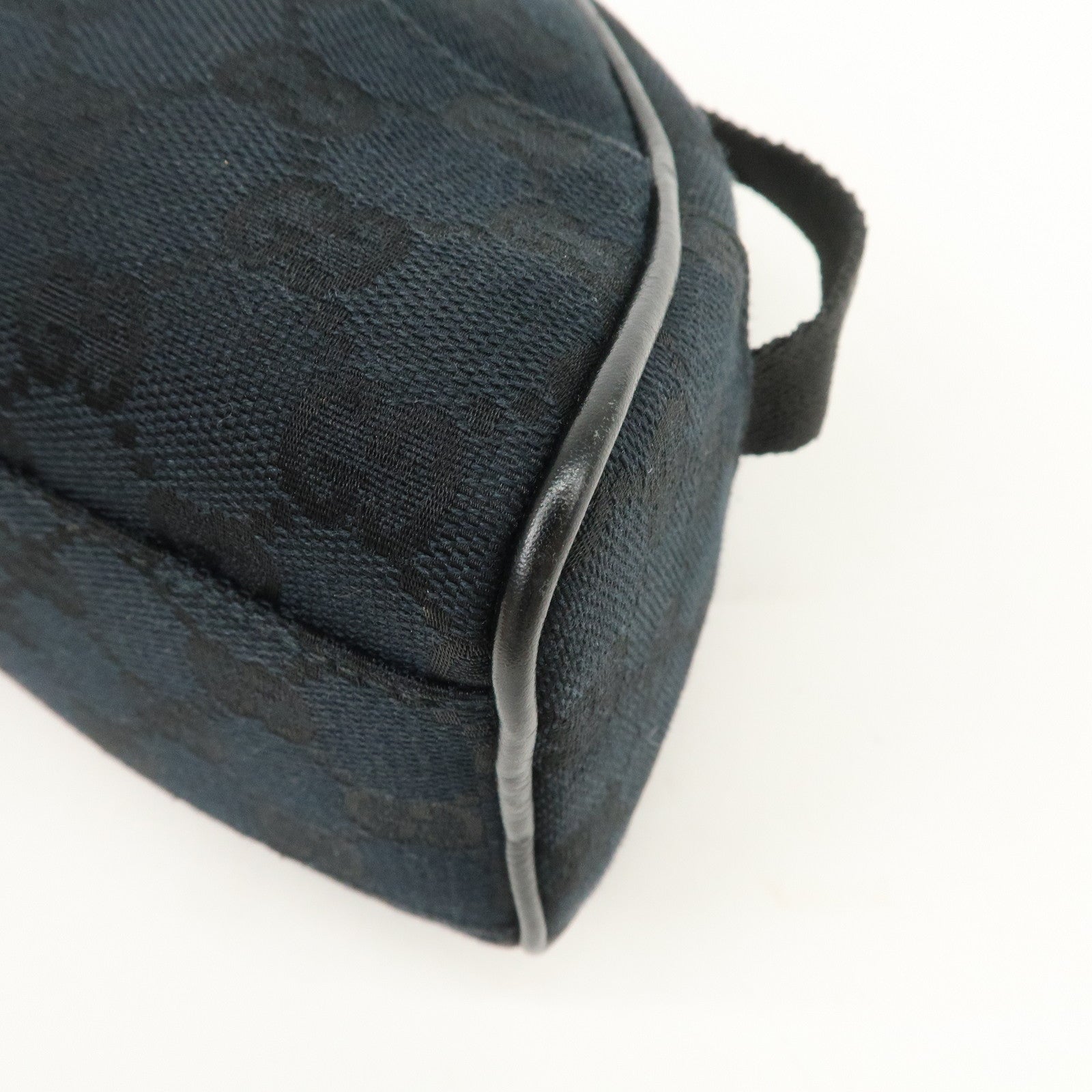 GUCCI GG Monogram Half Moon Shoulder Bag Hand Bag Black 90781