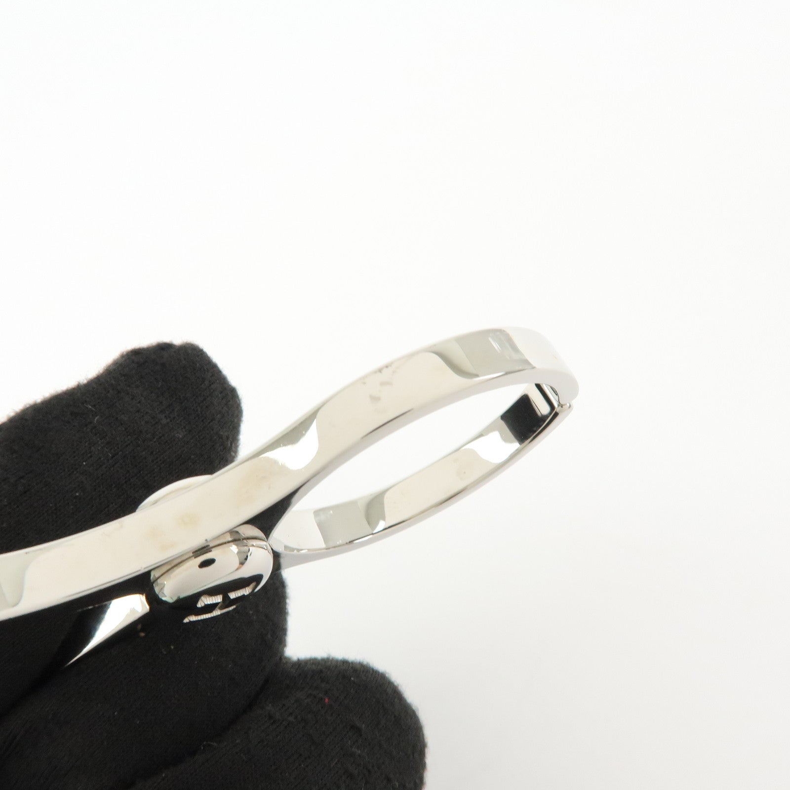 HERMES Filou Metal Glove Clip Glove Holder Silver