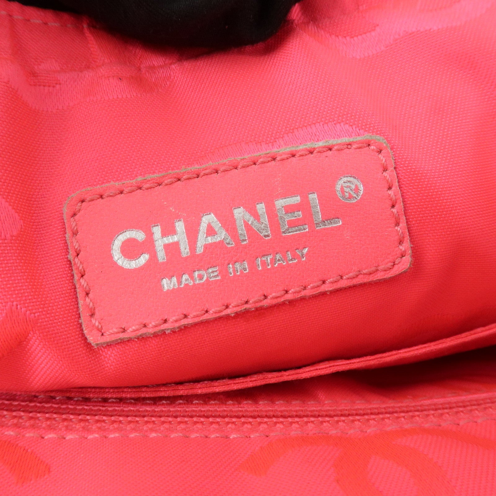 CHANEL Cambon Line COCO Mark Lamb Skin Large Shoulder Bag A25179