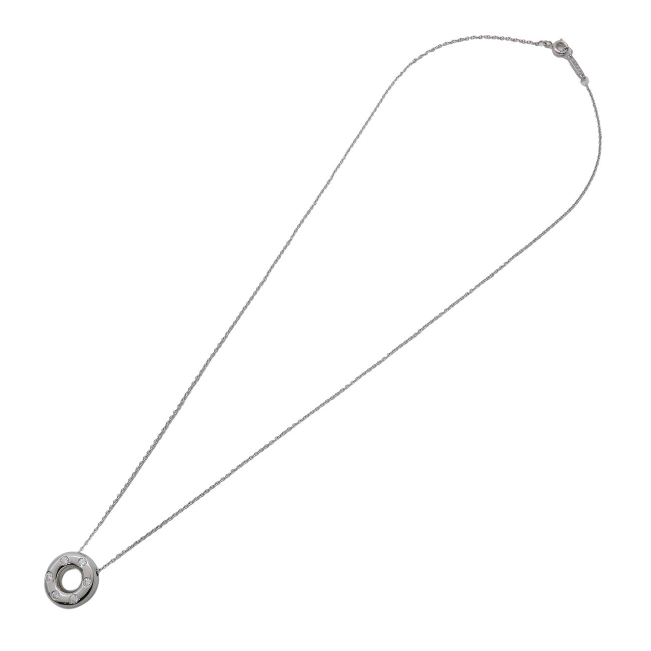 Tiffany & Co Dots Circle 6P Diamond Necklace PT950 Platinum