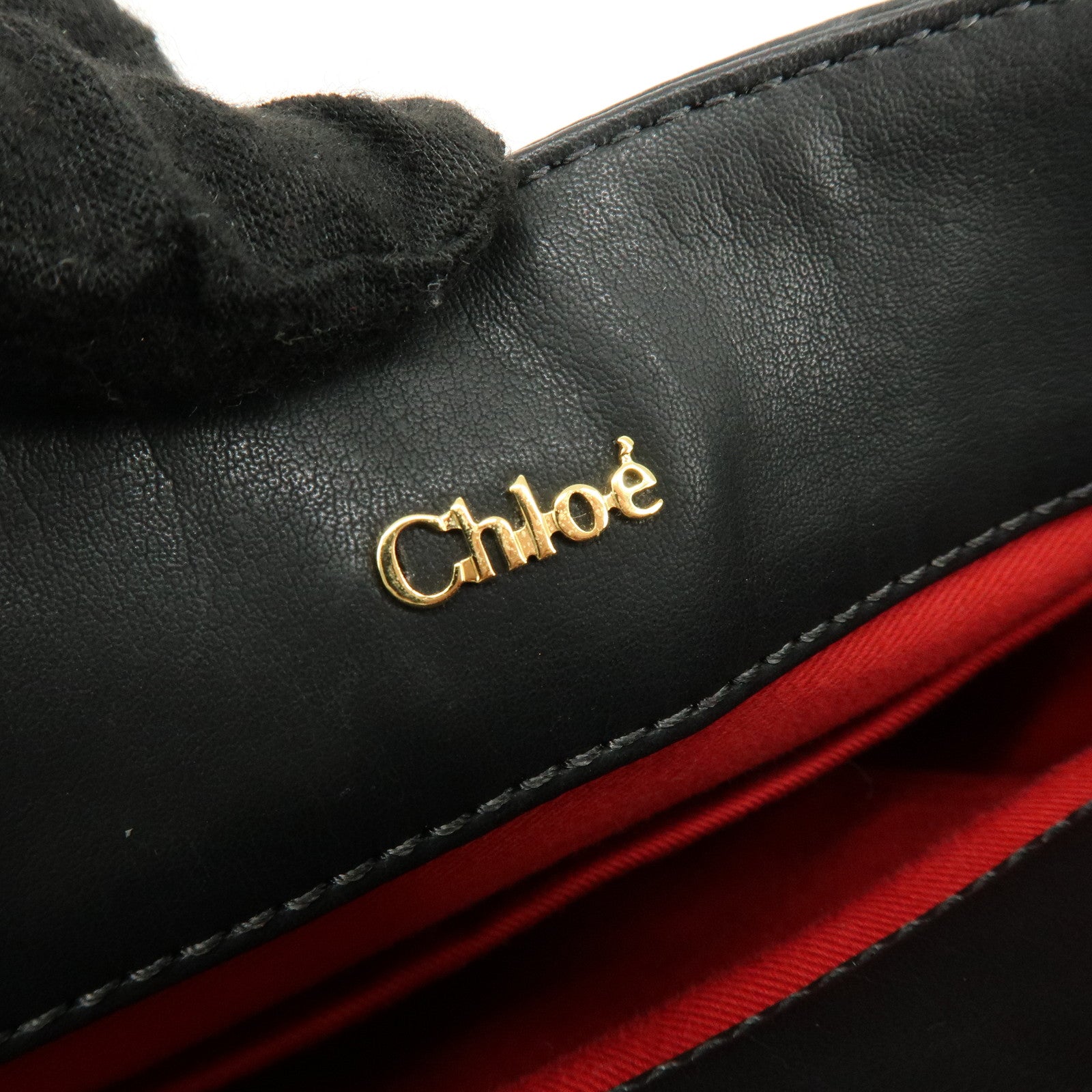 Chloe Eden Leather Tassel Shoulder Bag Crossbody Bag Black