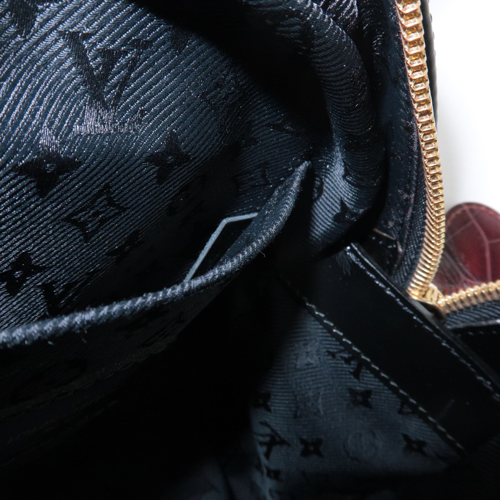 Louis Vuitton Cruise Line Suede Stamp Bag PM Bowling Bag Brown M95238 Used