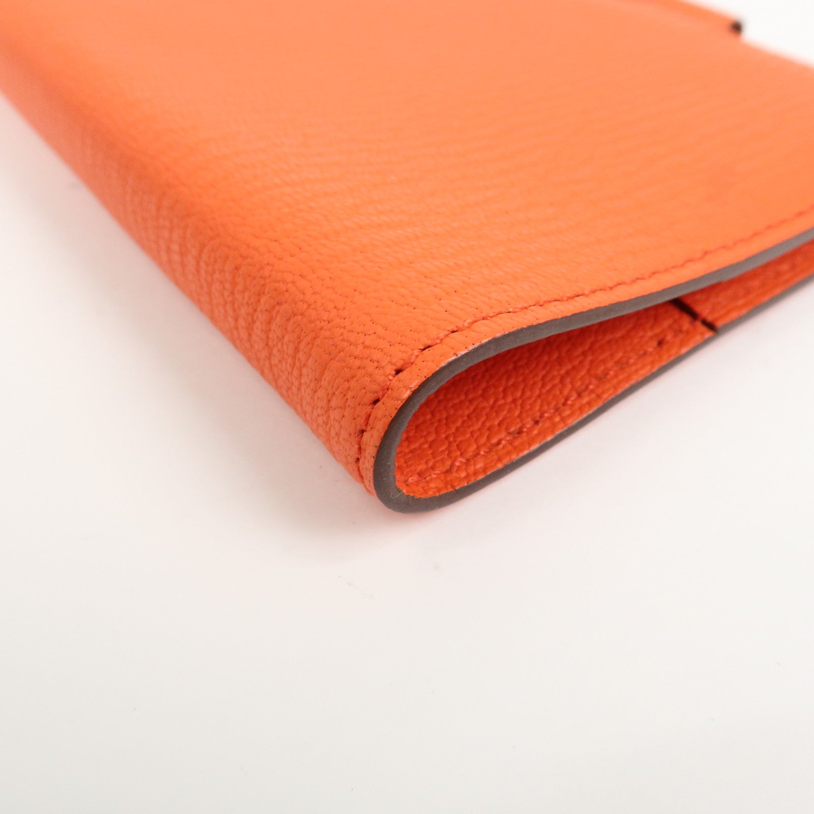 HERMES Leather Agenda PM Planner Cover X Stamped Orange