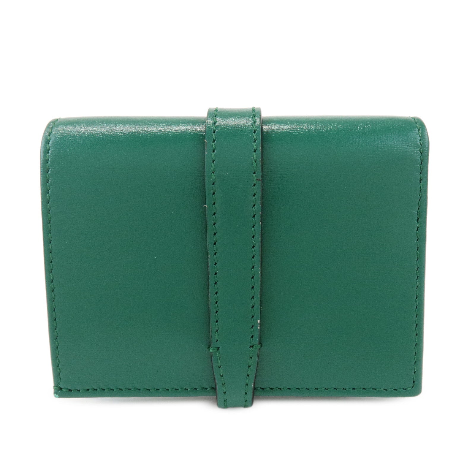 GUCCI Jackie 1961 Leather Bi-Fold Compact Wallet Green 645536
