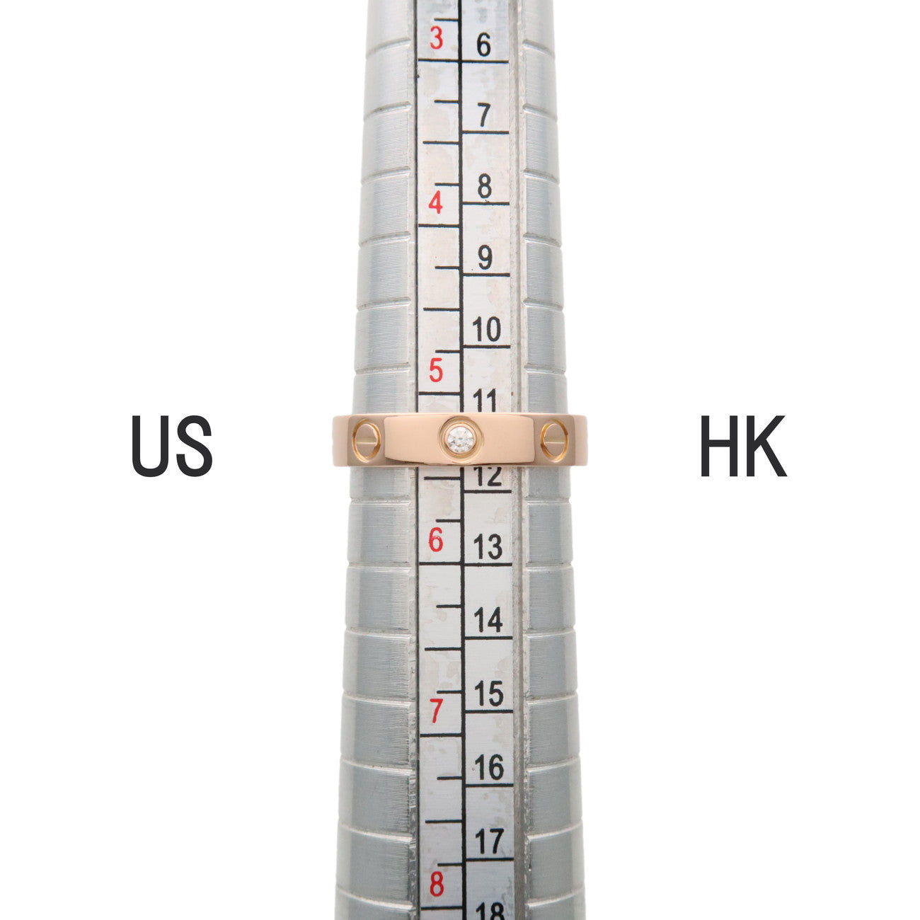 Cartier Mini Love 1P Diamond Ring # K18 750PG Rose Gold #50 US5.25