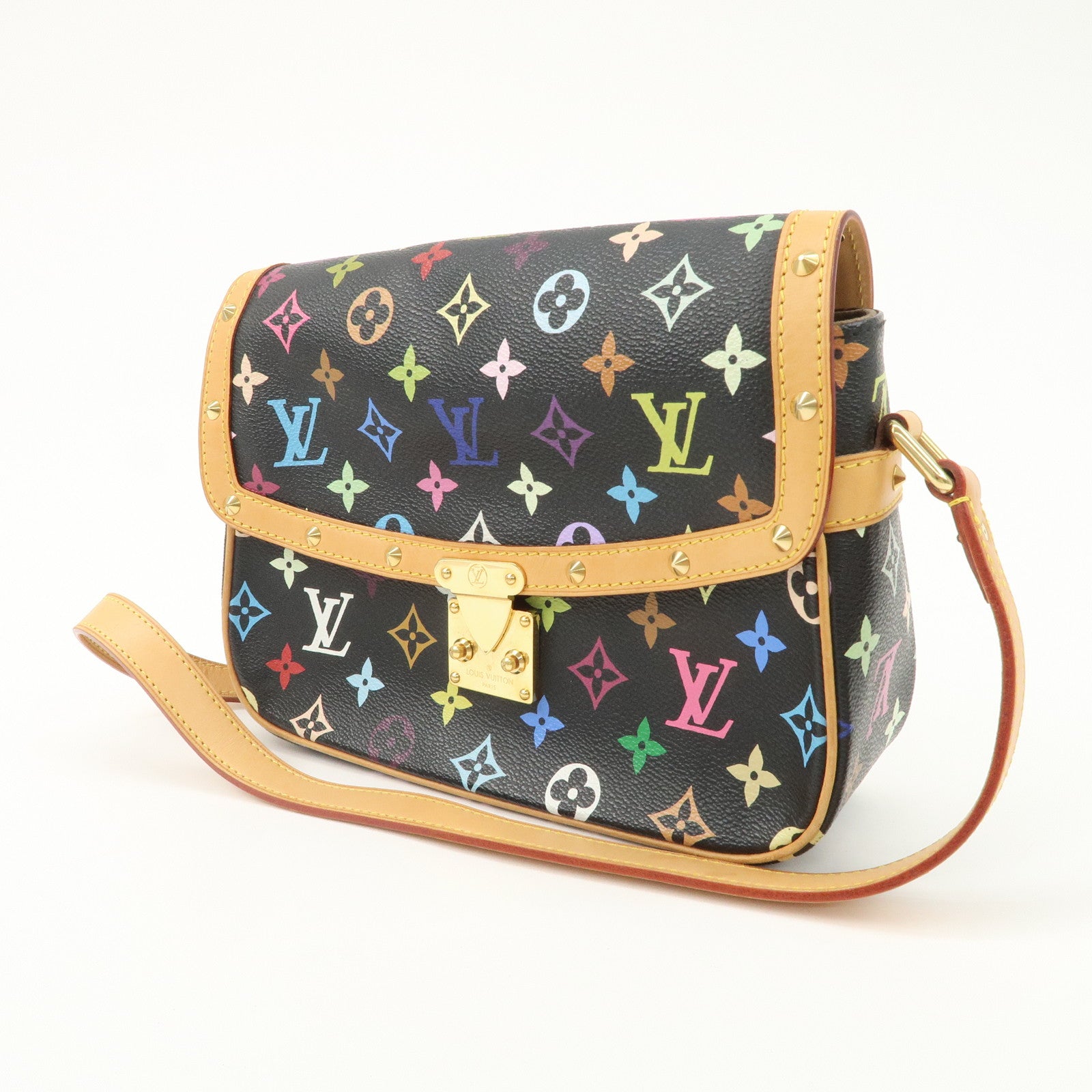 Louis Vuitton Monogram Multicolor Sologne Shoulder Bag Noir M92639 Used