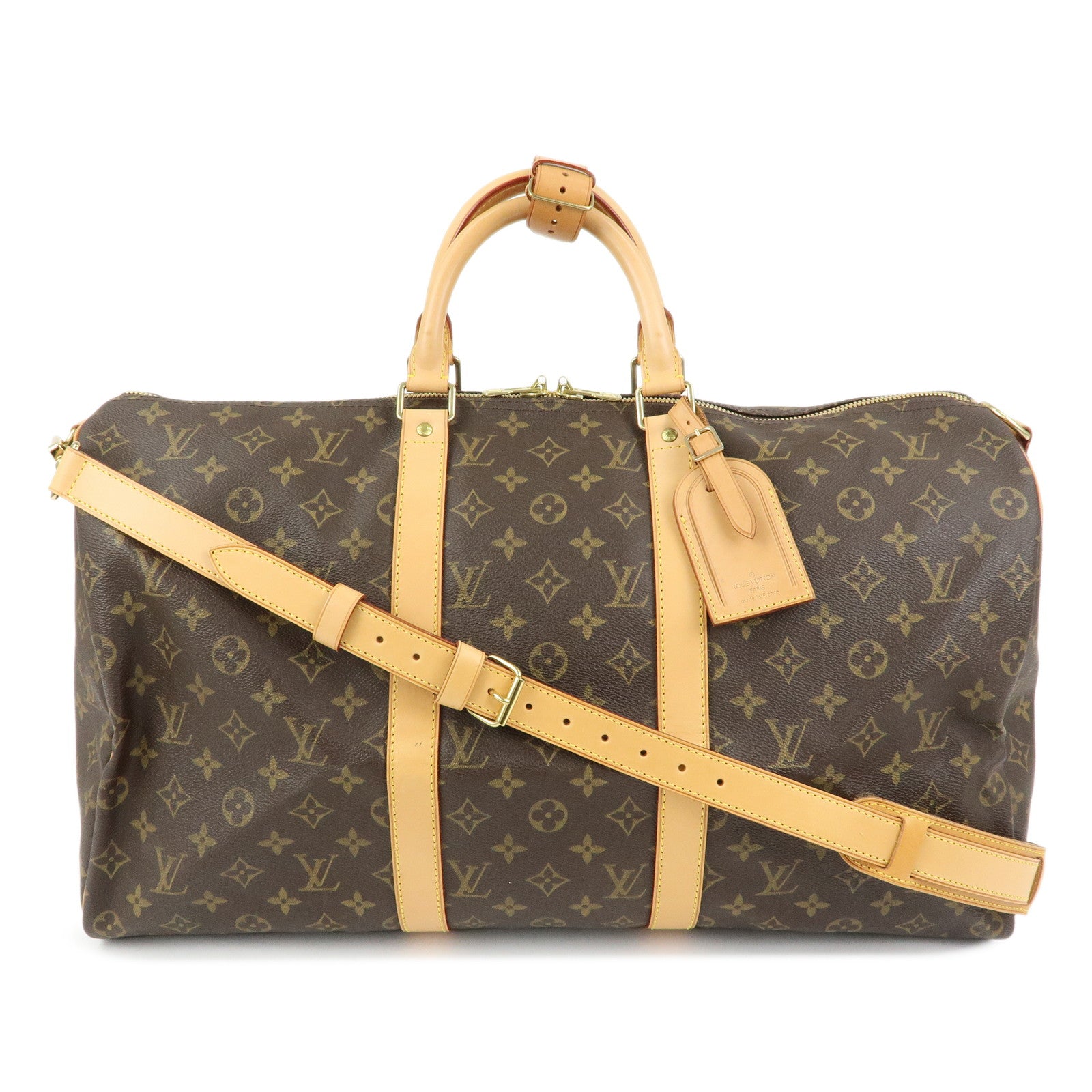 Louis Vuitton Monogram Keep All Bandouliere 50 Boston Bag M41416