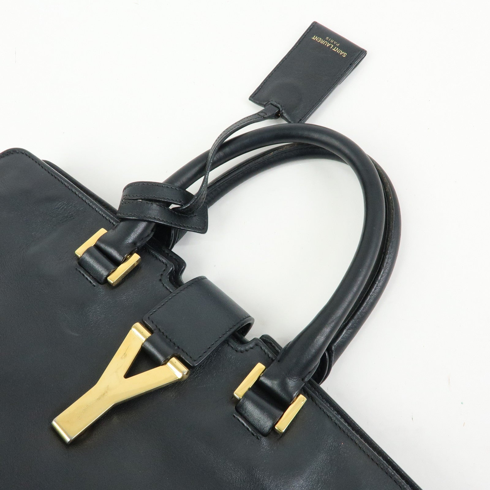 SAINT LAURENT PARIS Petit Cabas Y Line Leather 2WayBag Black 311210