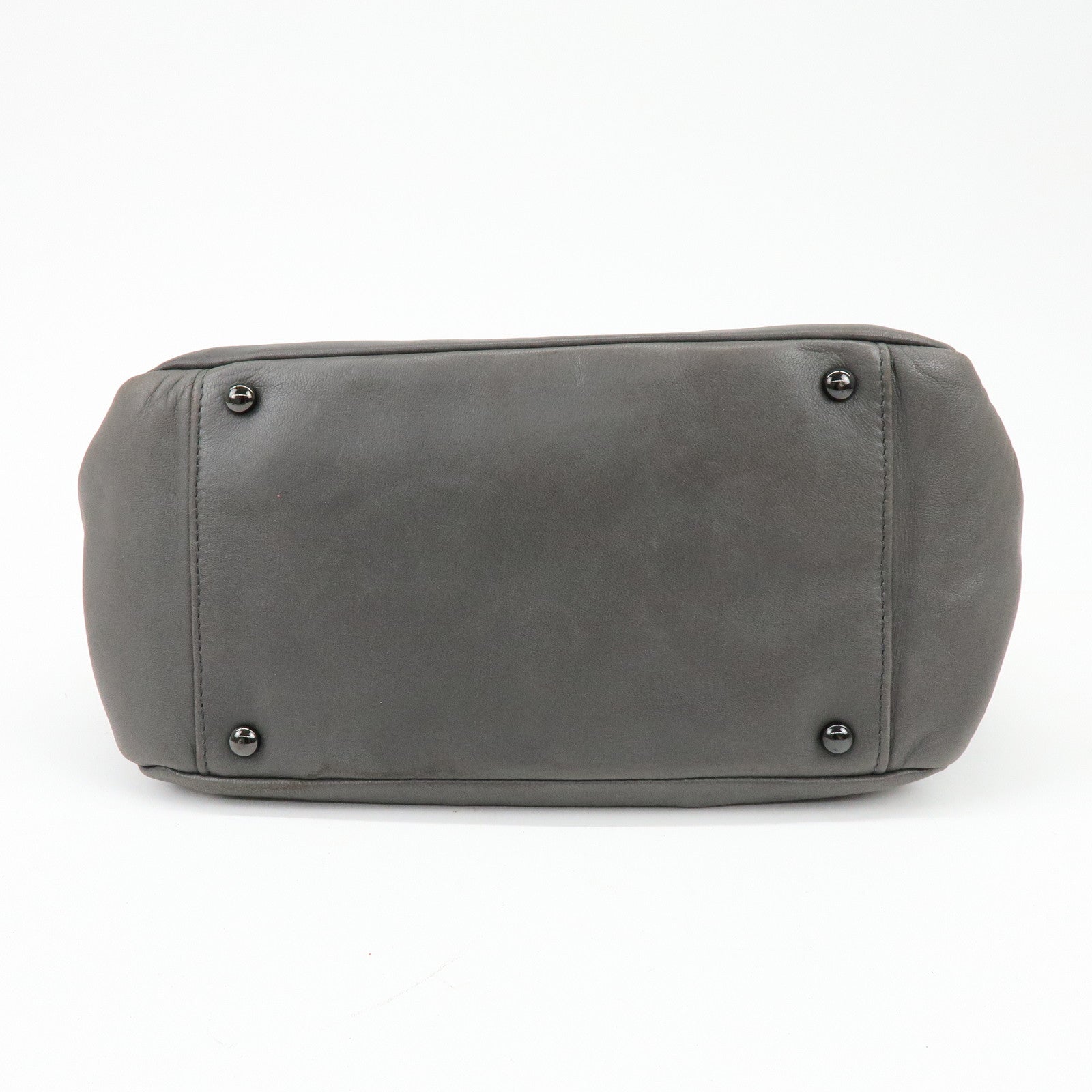 CHANEL COCO Mark Lamb Skin Chain Flap Shoulder Bag Gray