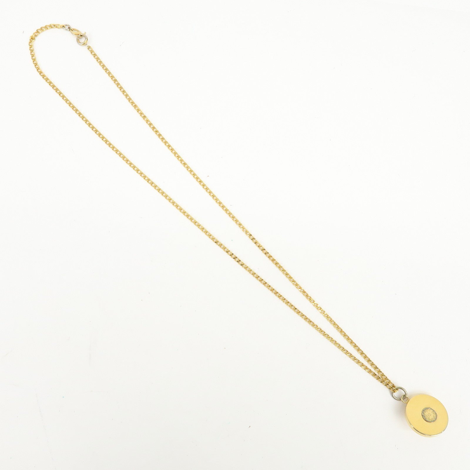 CELINE Gold Plated Imitation Pearl Necklace Gold