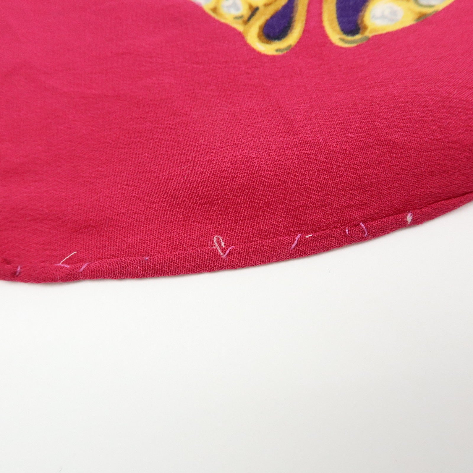 CHANEL Silk 100% Flower Jewelry Motif Scarf Pink Gold