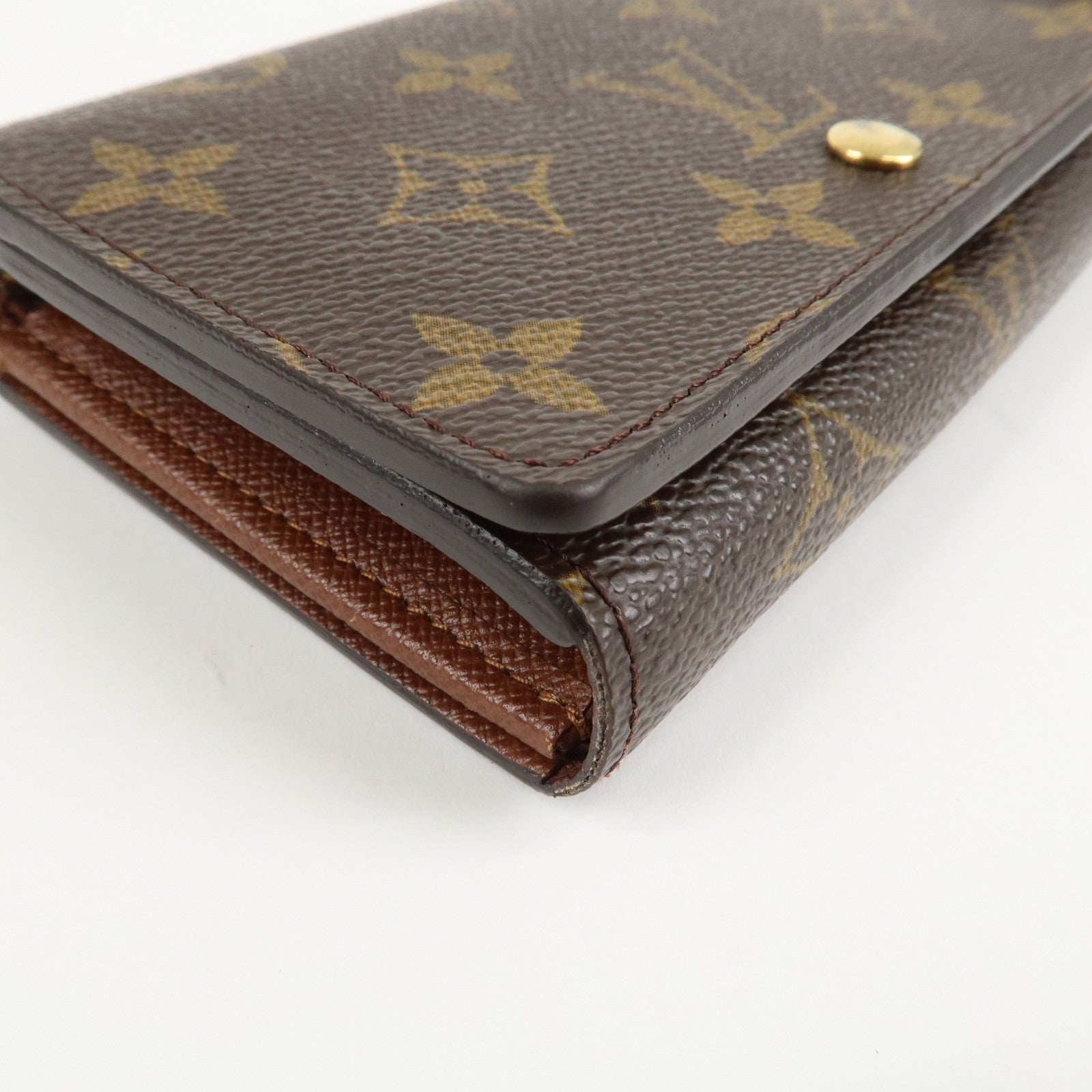 Louis Vuitton Monogram Porte Monnaie Zip Bifold Wallet M61735 Used