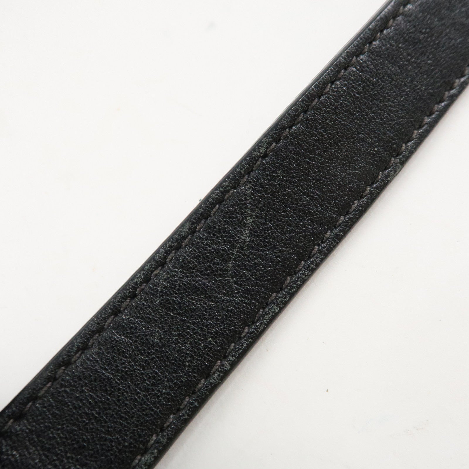 PRADA Logo Calf Leather 2Way Tote Bag Hand Bag Black Gold HDW BN1902 Used