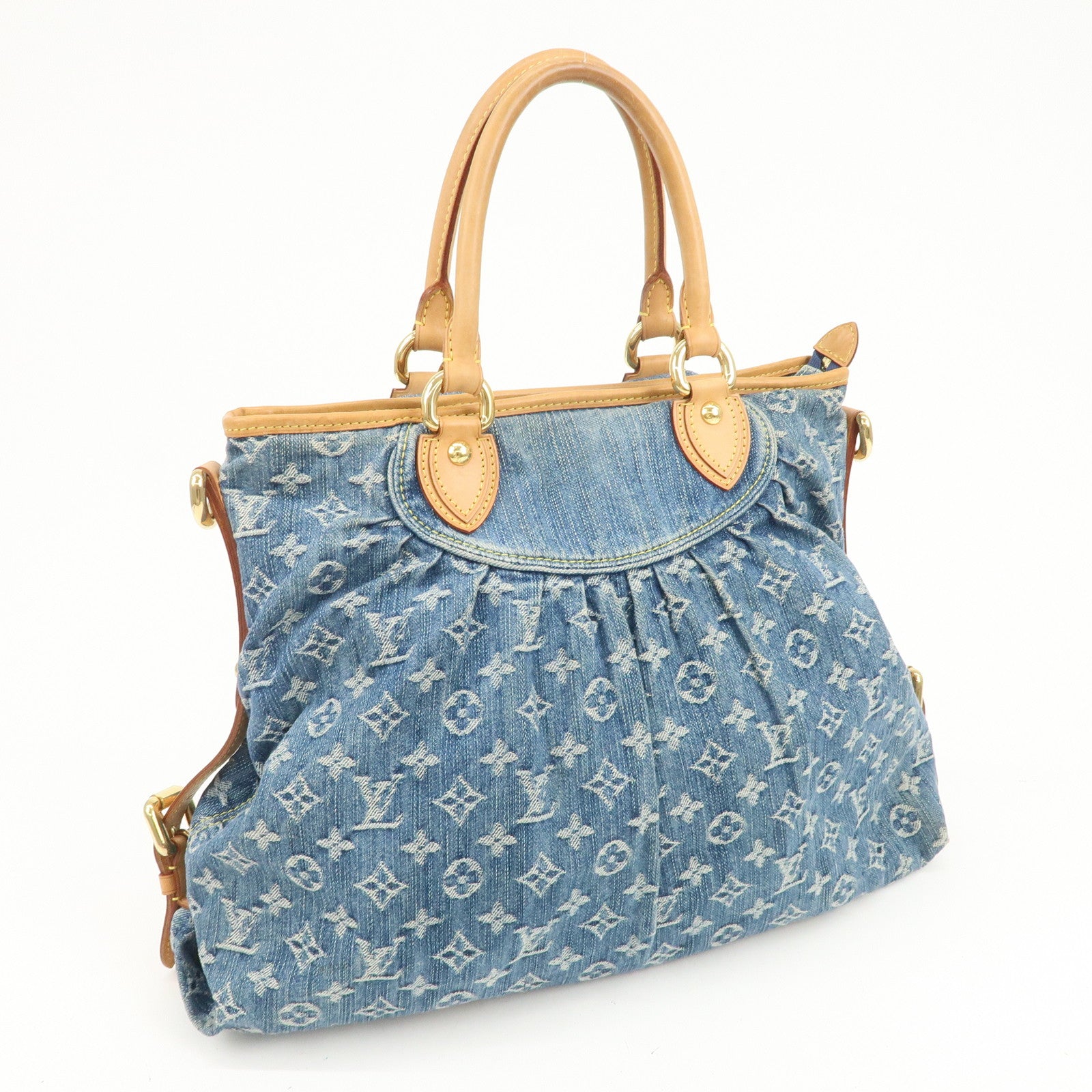 Louis Vuitton Monogram Denim Neo Cabby MM 2Way Bag Hand Bag M95349