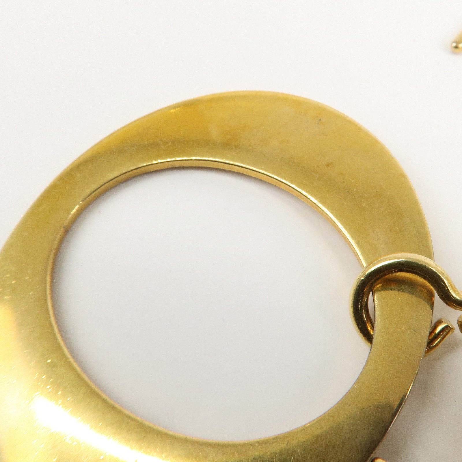 Christian Dior Logo Metal Bag Charm Key Chain Gold