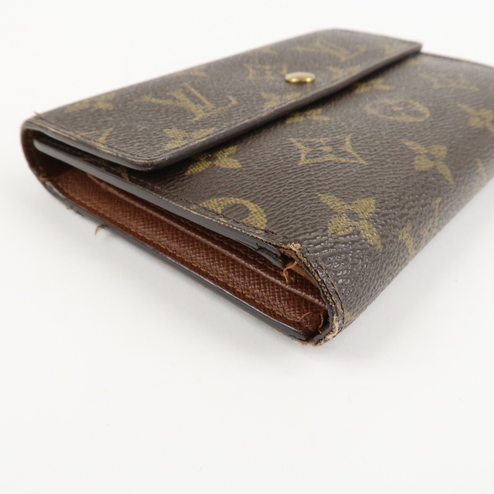 Louis Vuitton Monogram Porte Tresor Etui Papiers Wallet M61202 Used