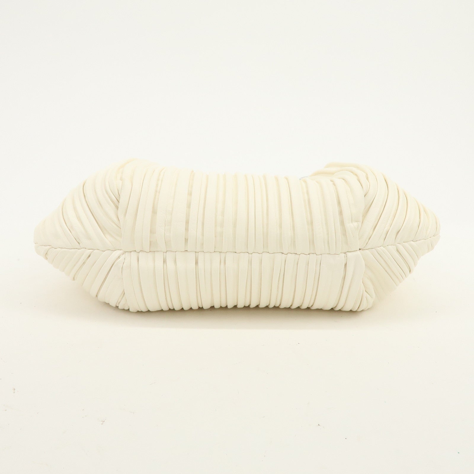 BVLGARI Leather Shoulder Bag Hand Bag White