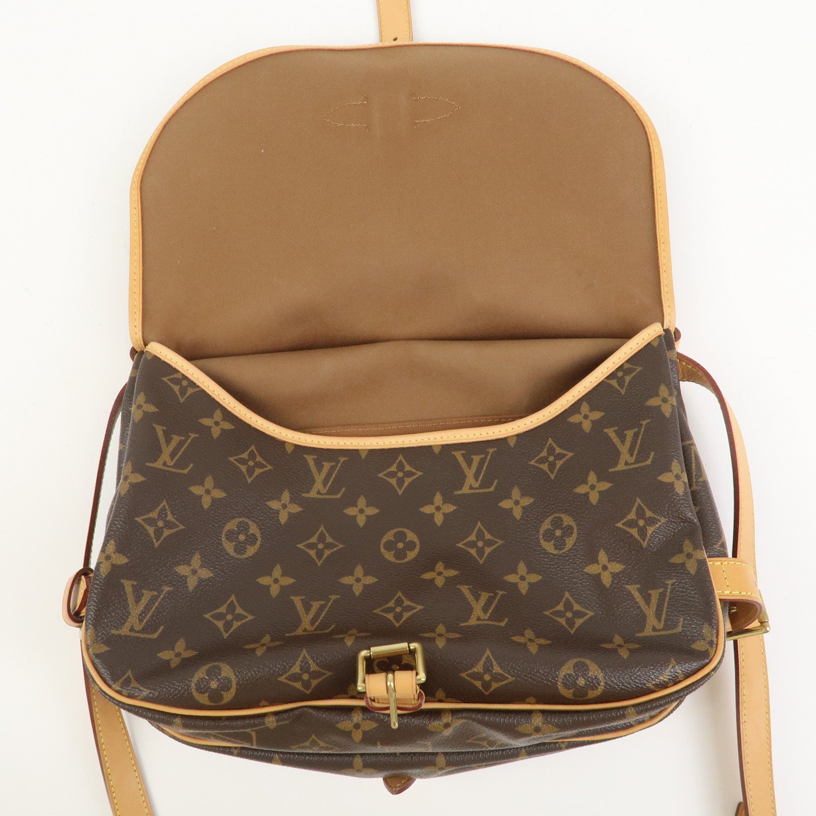 Louis Vuitton Monogram Saumur 30 Shoulder Bag Brown M42256