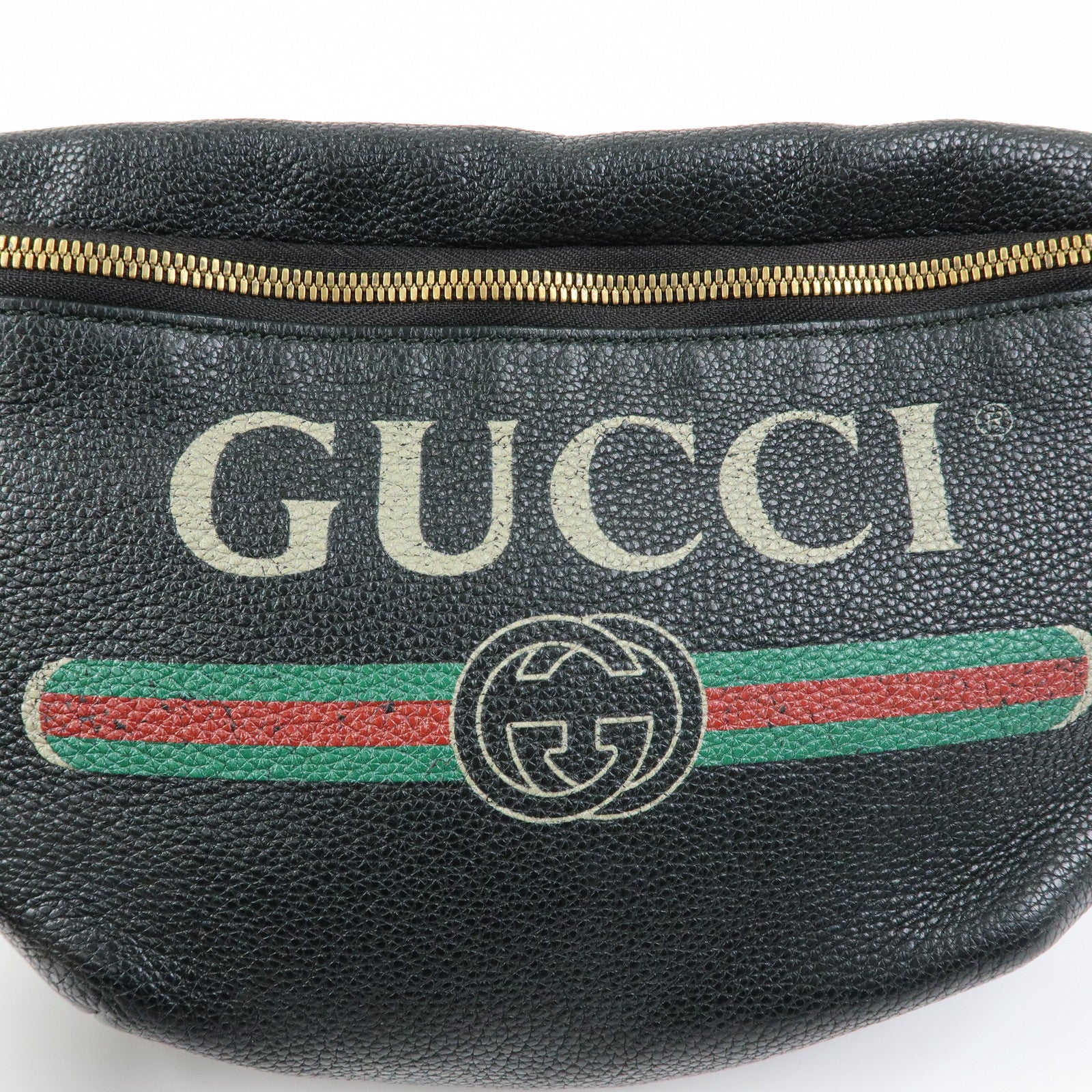GUCCI Sherry Interlocking G Waist Pouch Body Bag Black 530412
