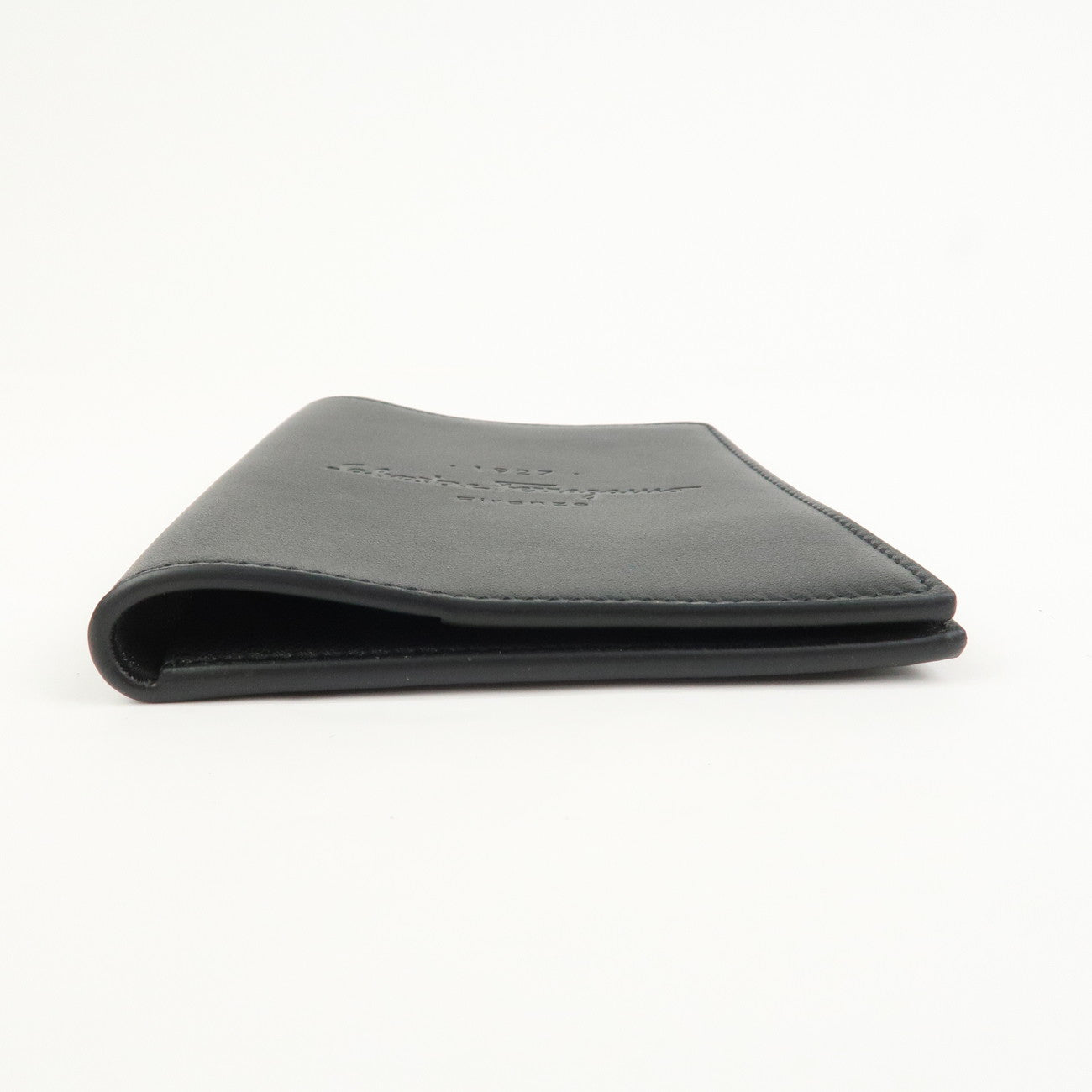 Ferragamo Logo Leather Agenda Planner Cover Black