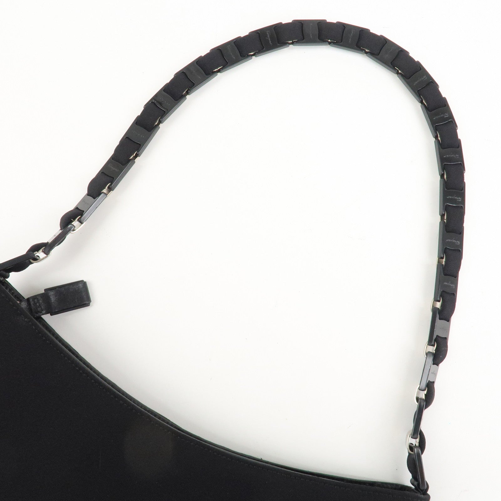 Ferragamo Nylon Shoulder Bag Hand Bag Black D21 9659