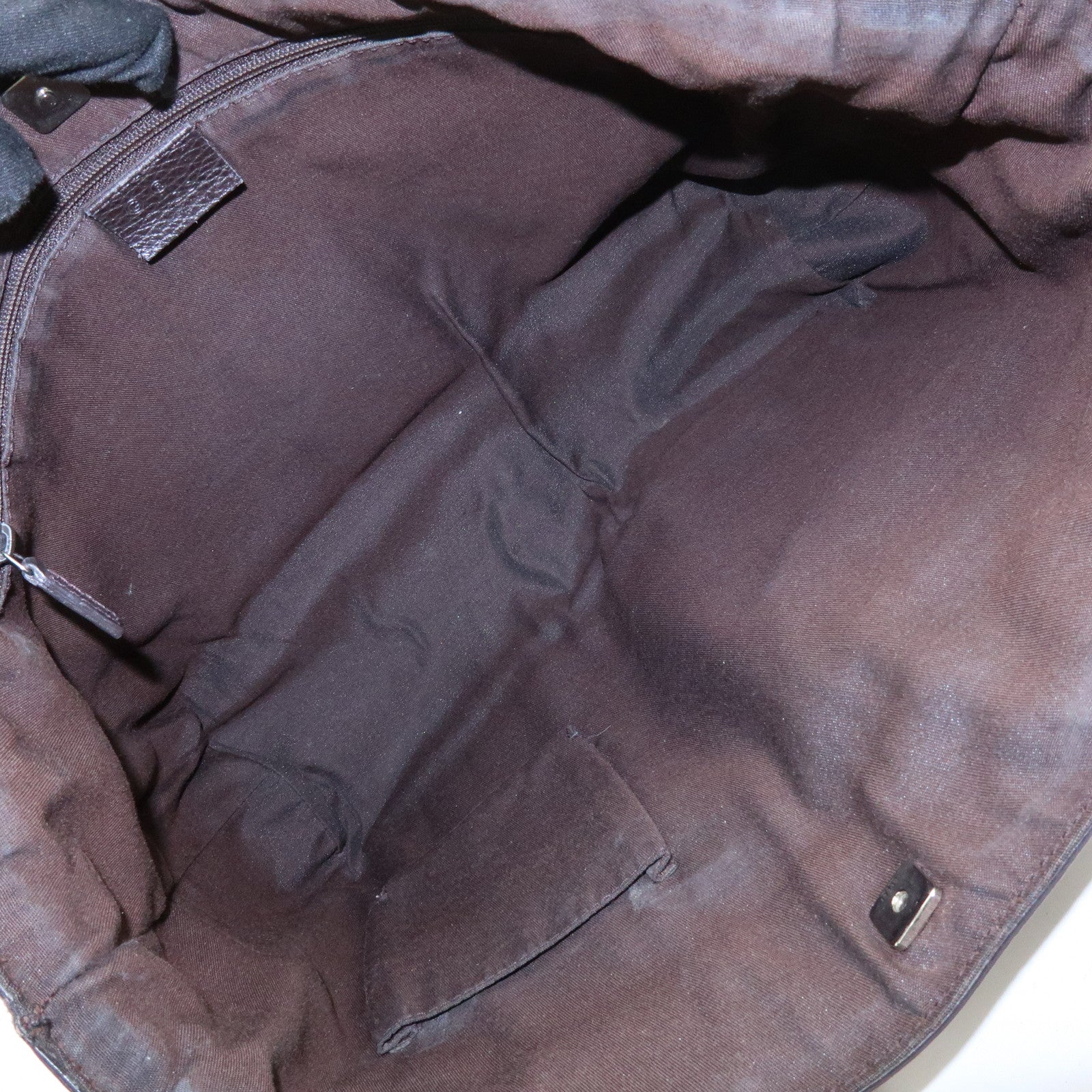 GUCCI Abbey GG Canvas Leather Tote Bag Hand Bag Brown 268639