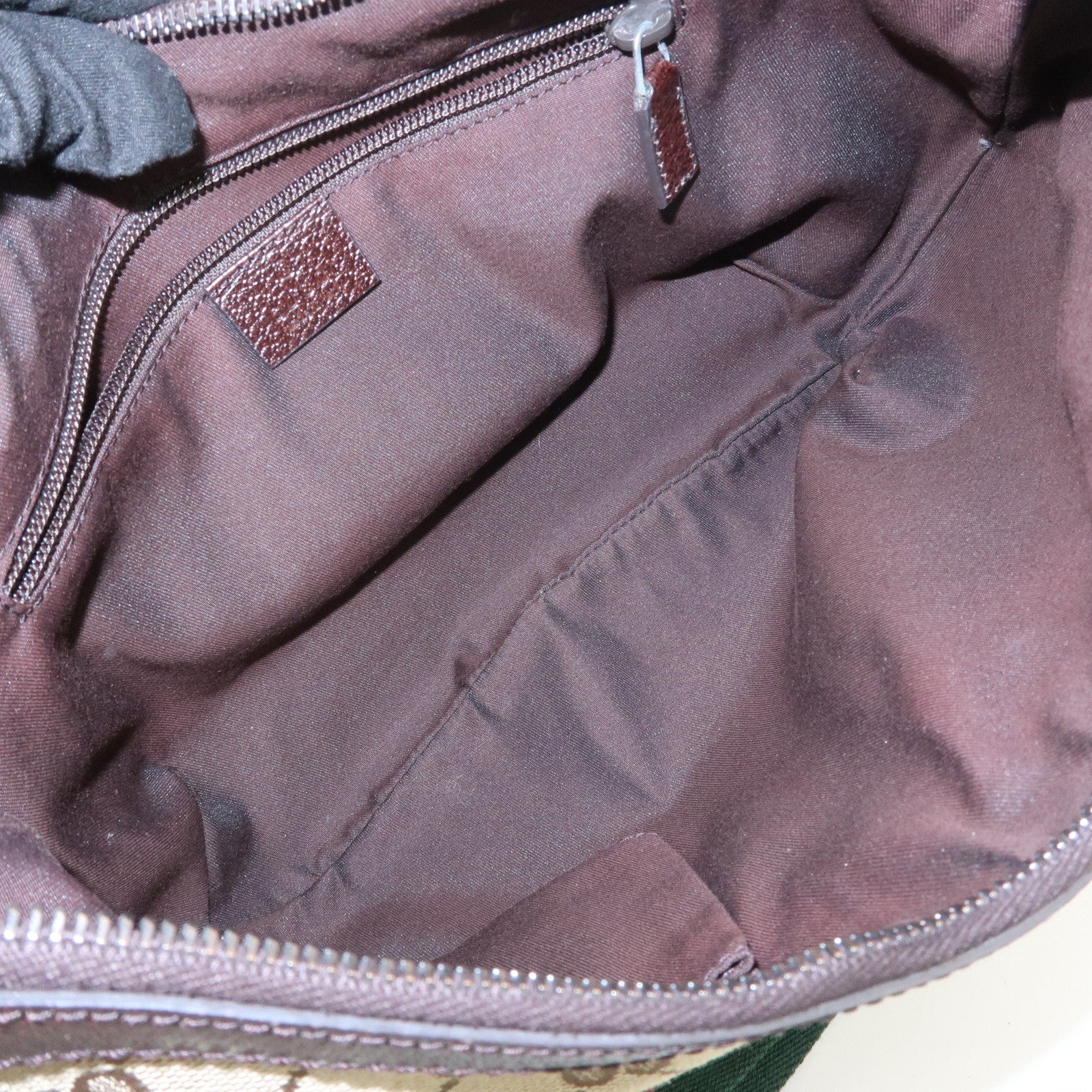 GUCCI Sherry GG Canvas Leather Shoulder Bag Crossbody Bag 181092