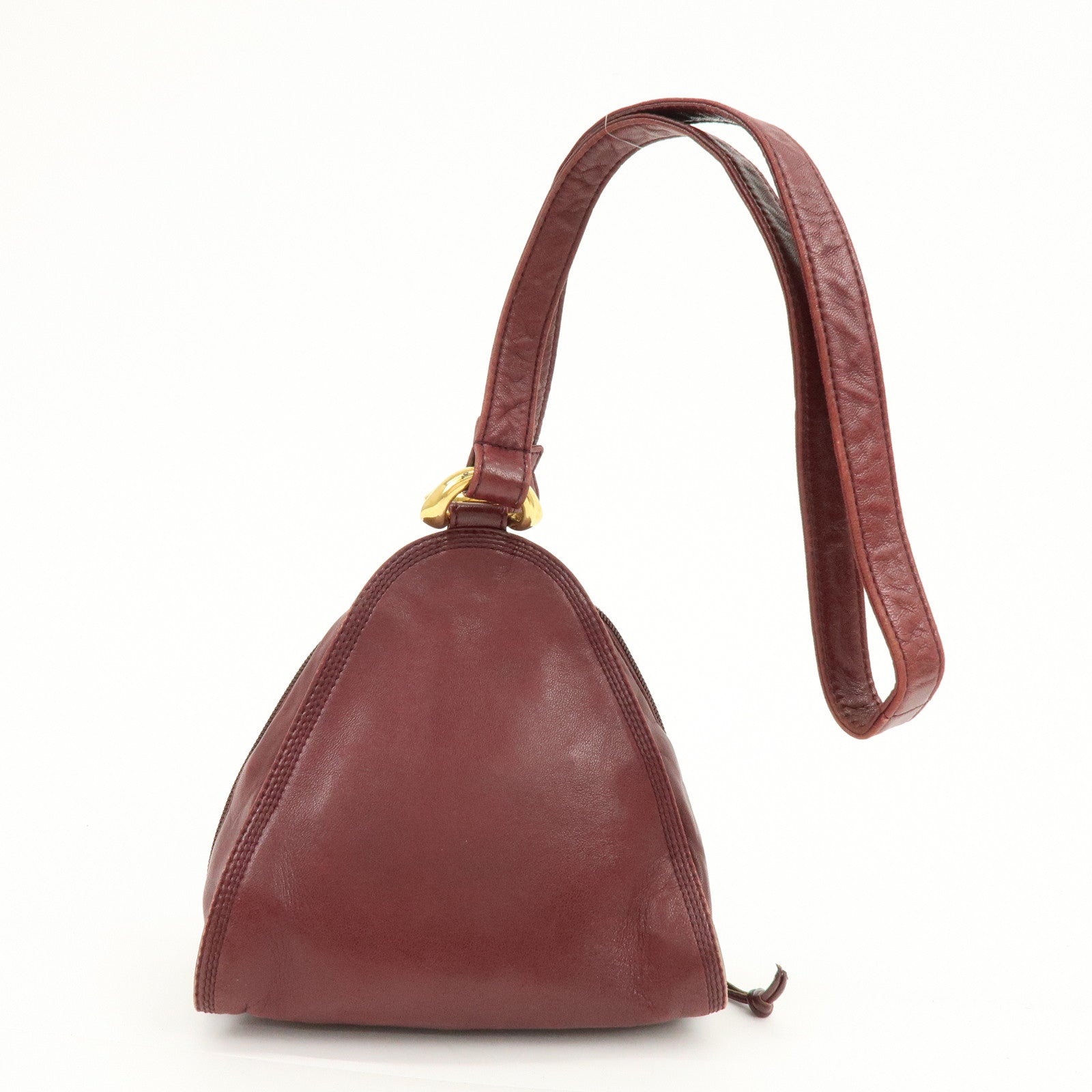 LOEWE Anagram Leather Shoulder Bag Crossbody Bag Bordeaux