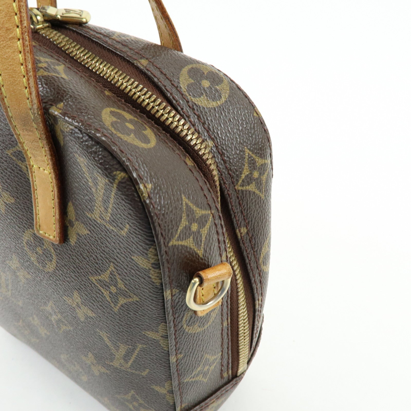 Louis Vuitton Monogram Spontini Hand Bag Brown M47500
