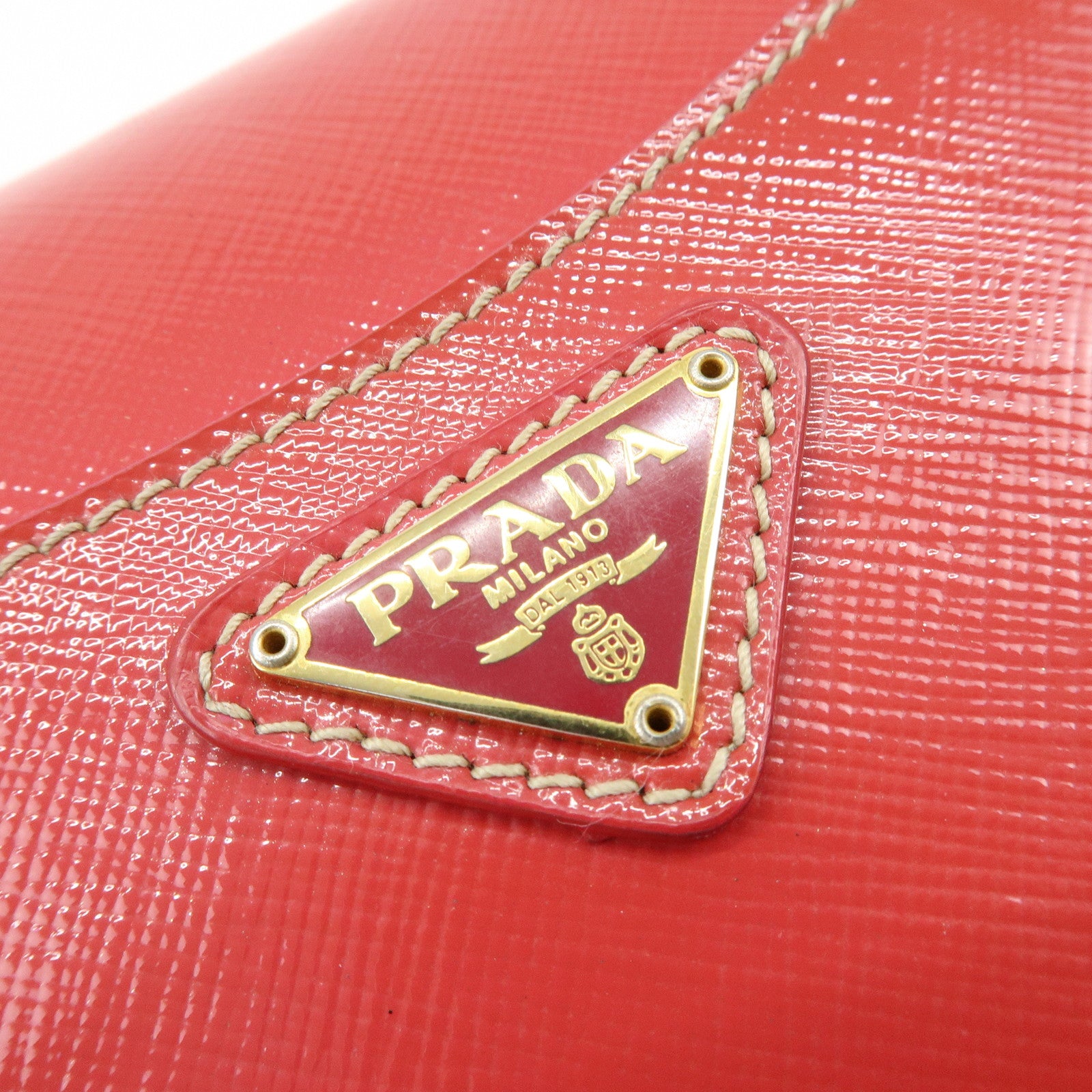 PRADA Patent Leather 2Way Shoulder Chain Bag Hand Bag Pink