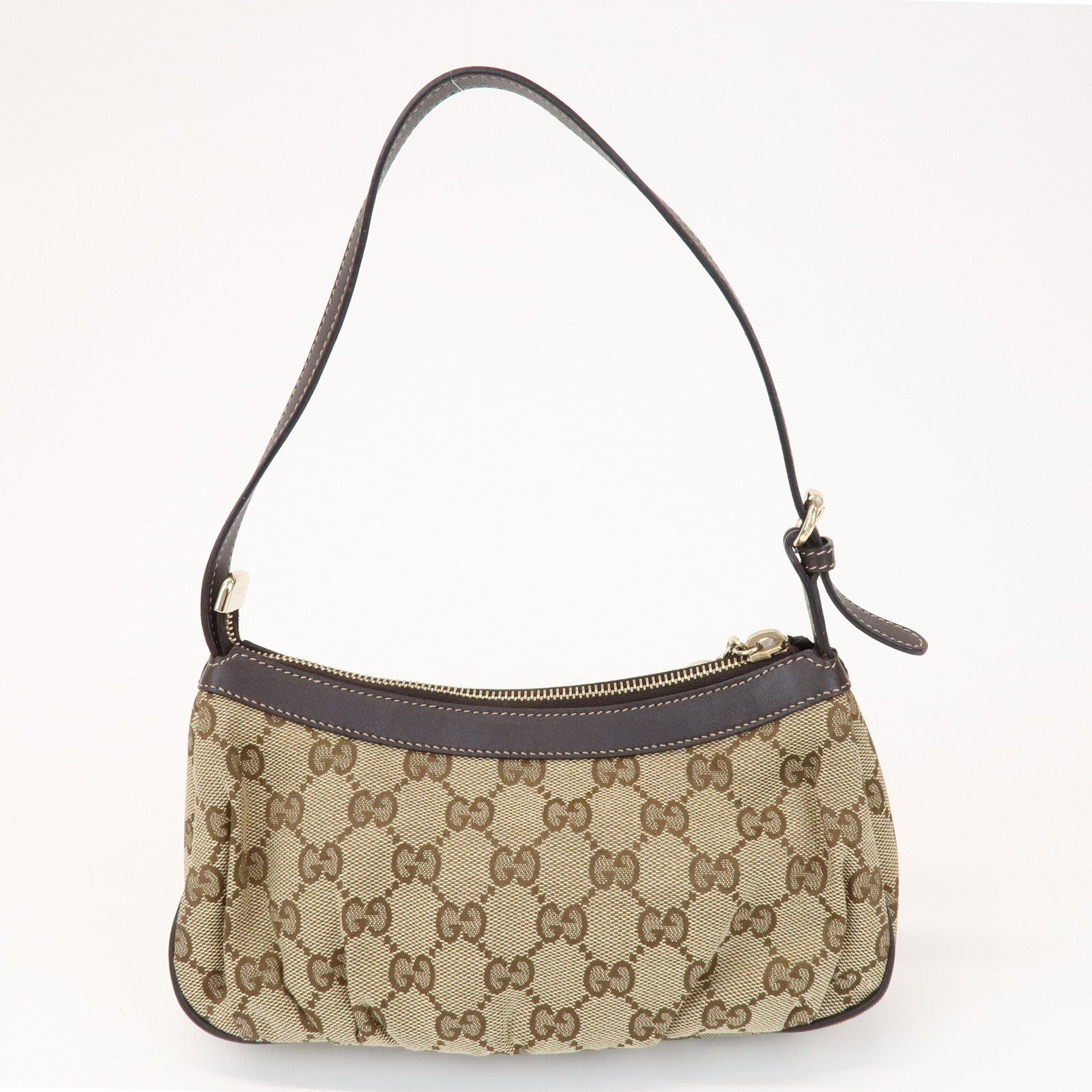 GUCCI Lovely Heart GG Canvas Leather Hand Bag Shoulder Bag 245938