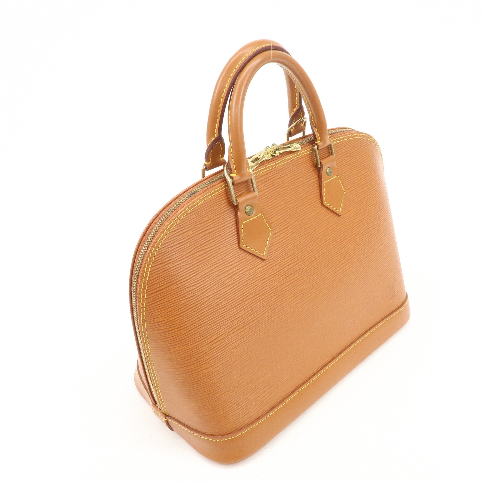 Louis Vuitton Epi Leather Alma PM Hand Bag Zipang Gold M52148