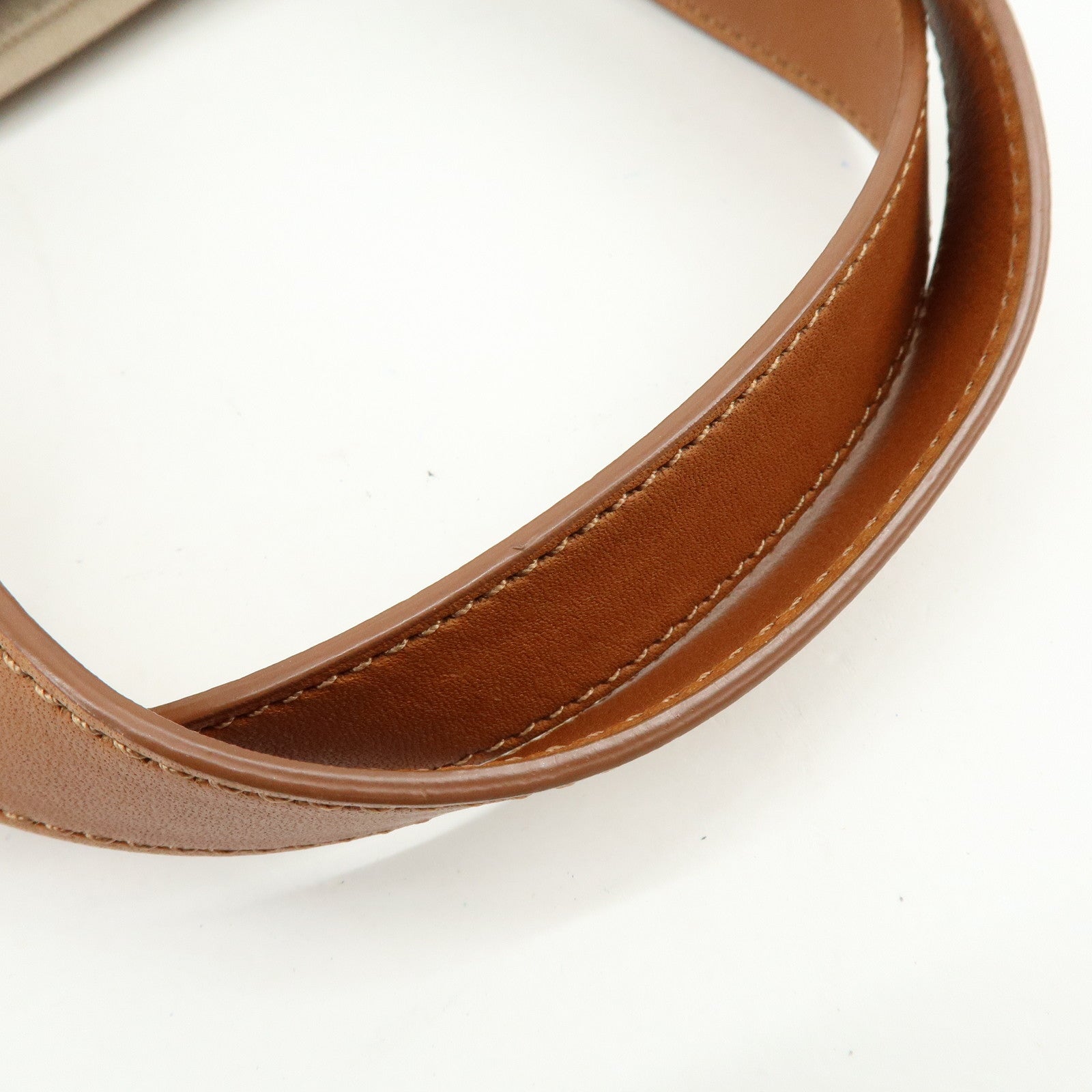 BURBERRY Nova Plaid Canvas Leather Tote Bag Hand Bag Beige Brown