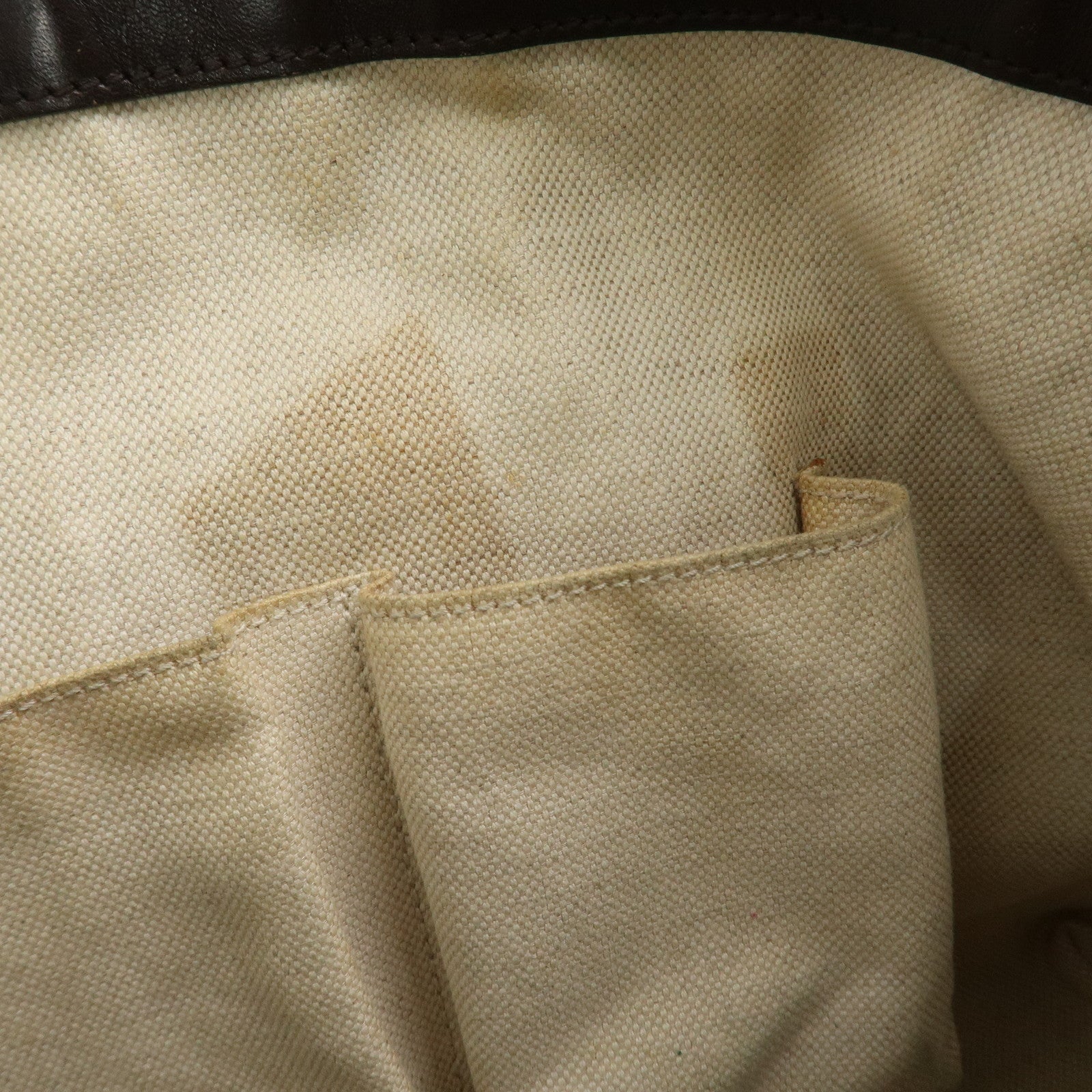 GUCCI Sherry GG Canvas Leather 2Way Tote Bag Beige Brown 257341 Used