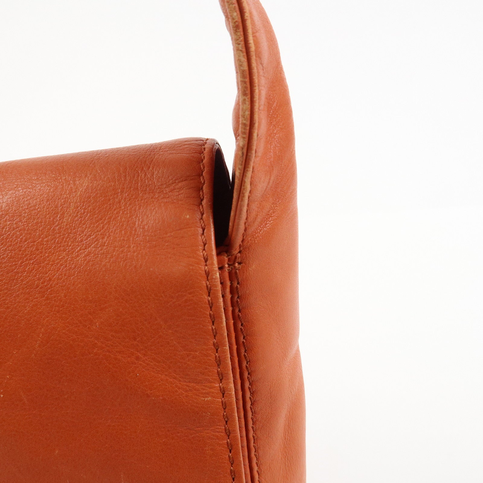 CHANEL COCO Mark Calf Leather Shoulder Bag Hand Bag Brown