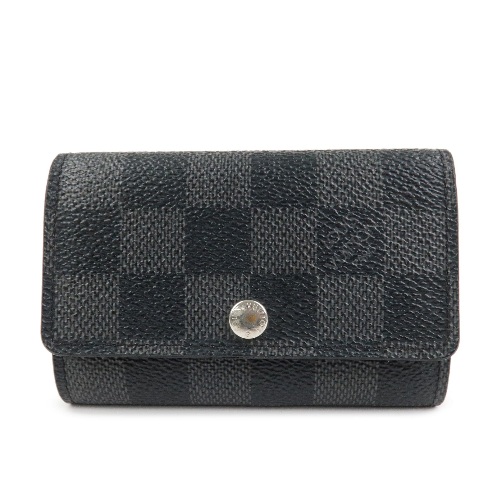 Louis Vuitton Damier Graphite Multicle 6 Key Case Gray Black N62662